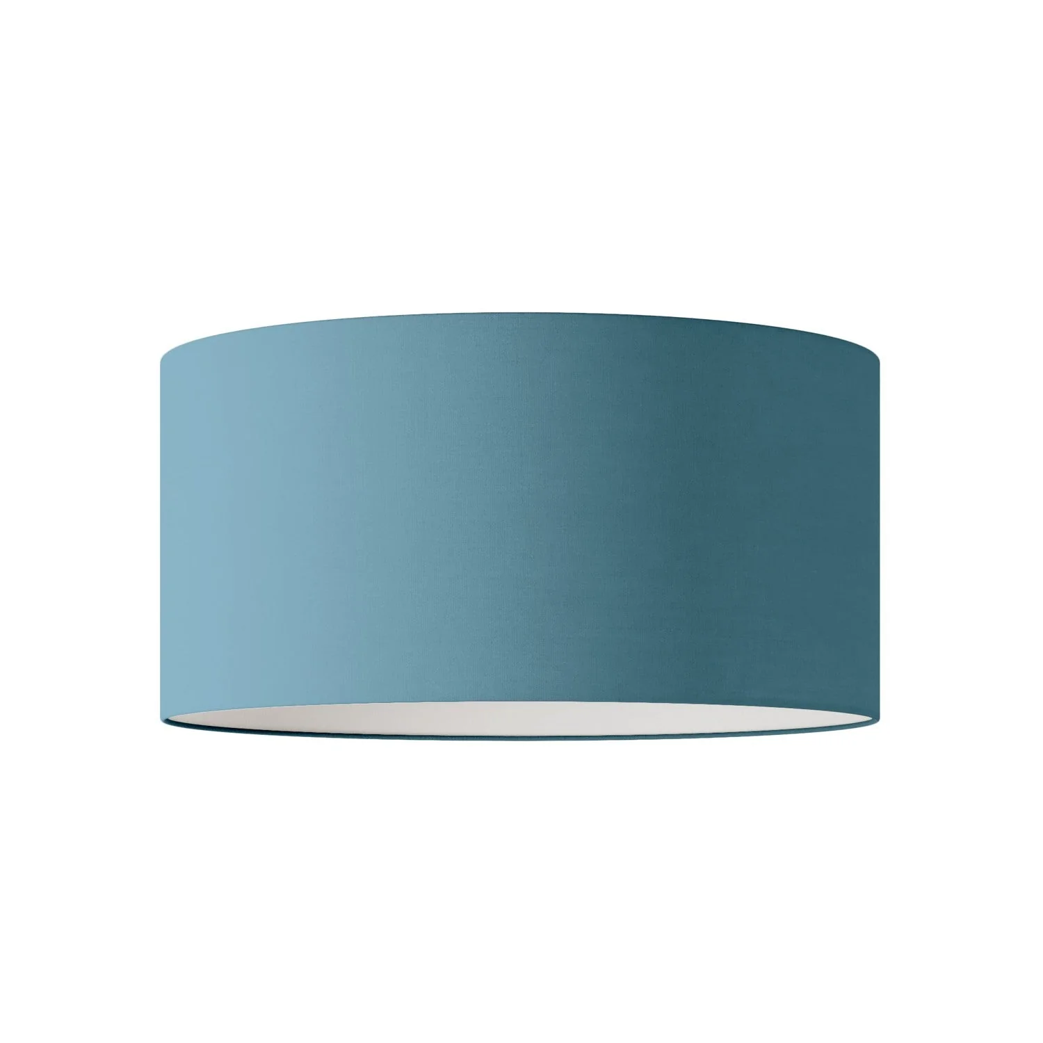 XL Zylinderschirm aus Stoff mit E27-Fassung – Made in Italy – Stoff in Azzurro Severo
