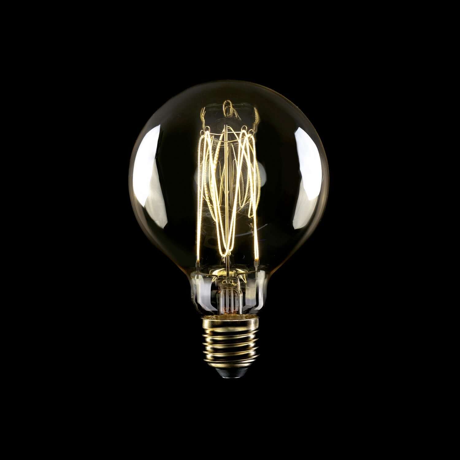 LED-Glühbirne Gold Carbon Line mit vertikalem Faden Globus G95 7W 640Lm E27 2700K dimmbar - C55 - Image 2