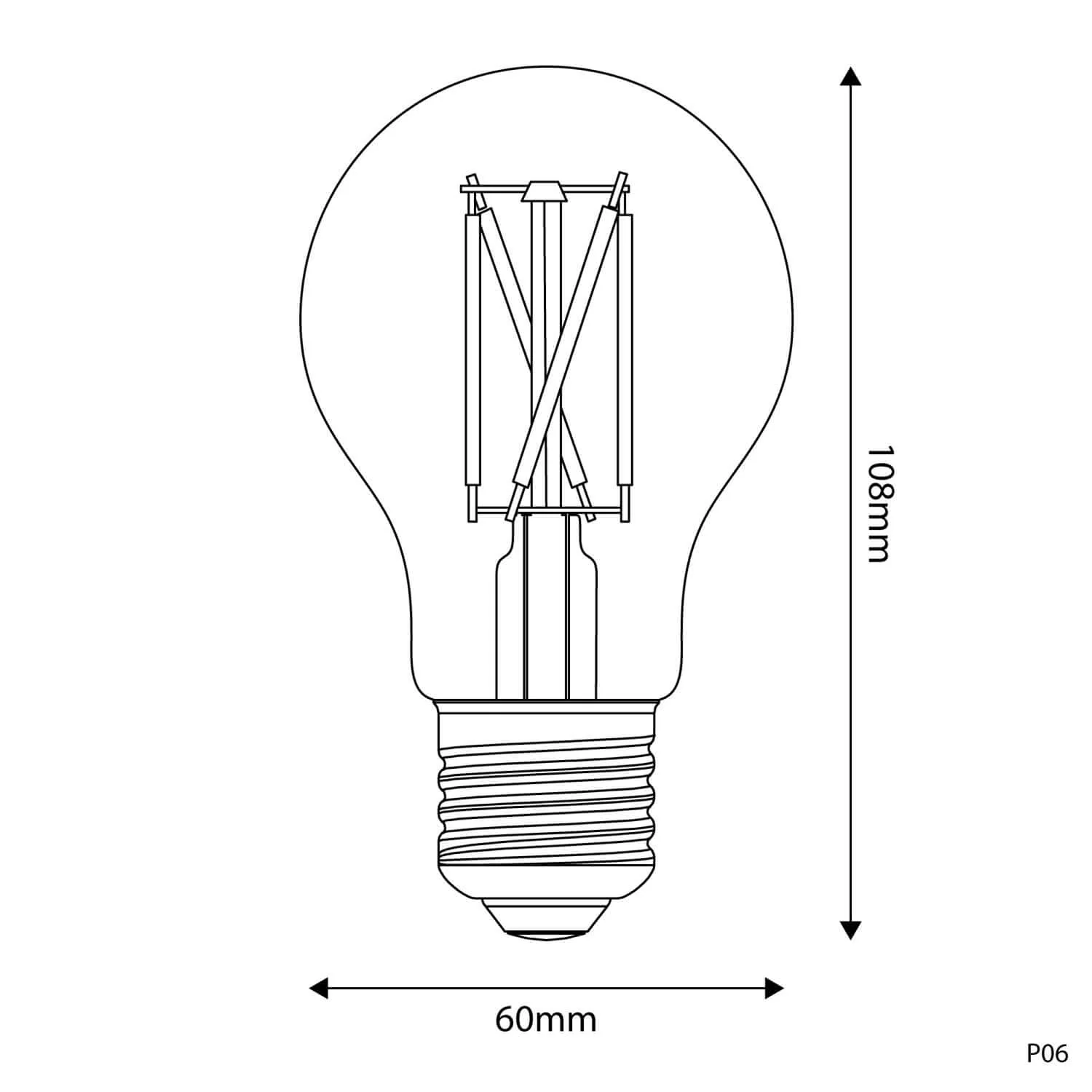LED-Lampe Porzellan-Effekt CRI 95 A60 7W 640Lm E27 2700K Dimmbarkeit – P06 - Image 3