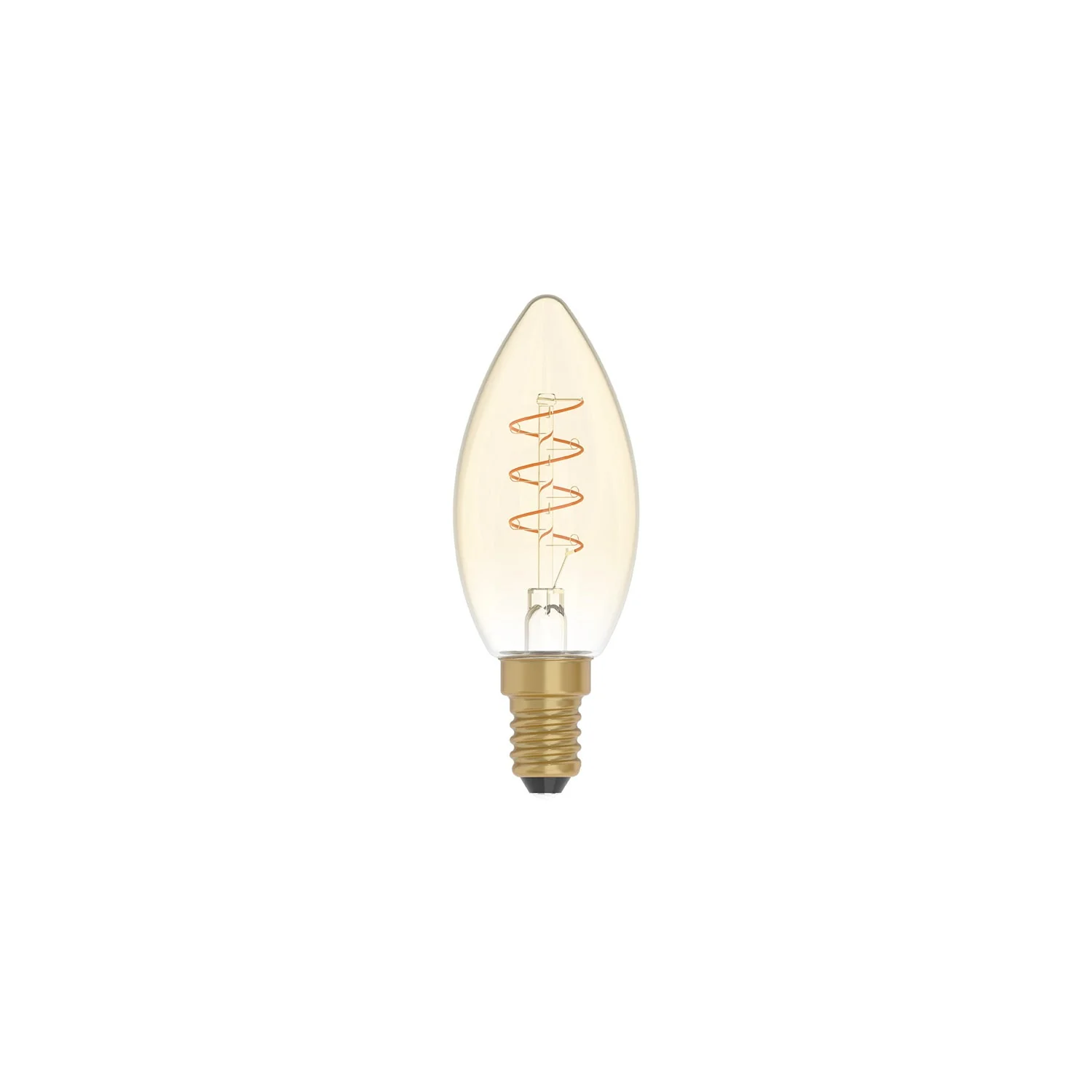 LED-Lampe Gold Carbon Line Spiralfaden Kerze C35 2,5W 136Lm E14 1800K dimmbar - C01