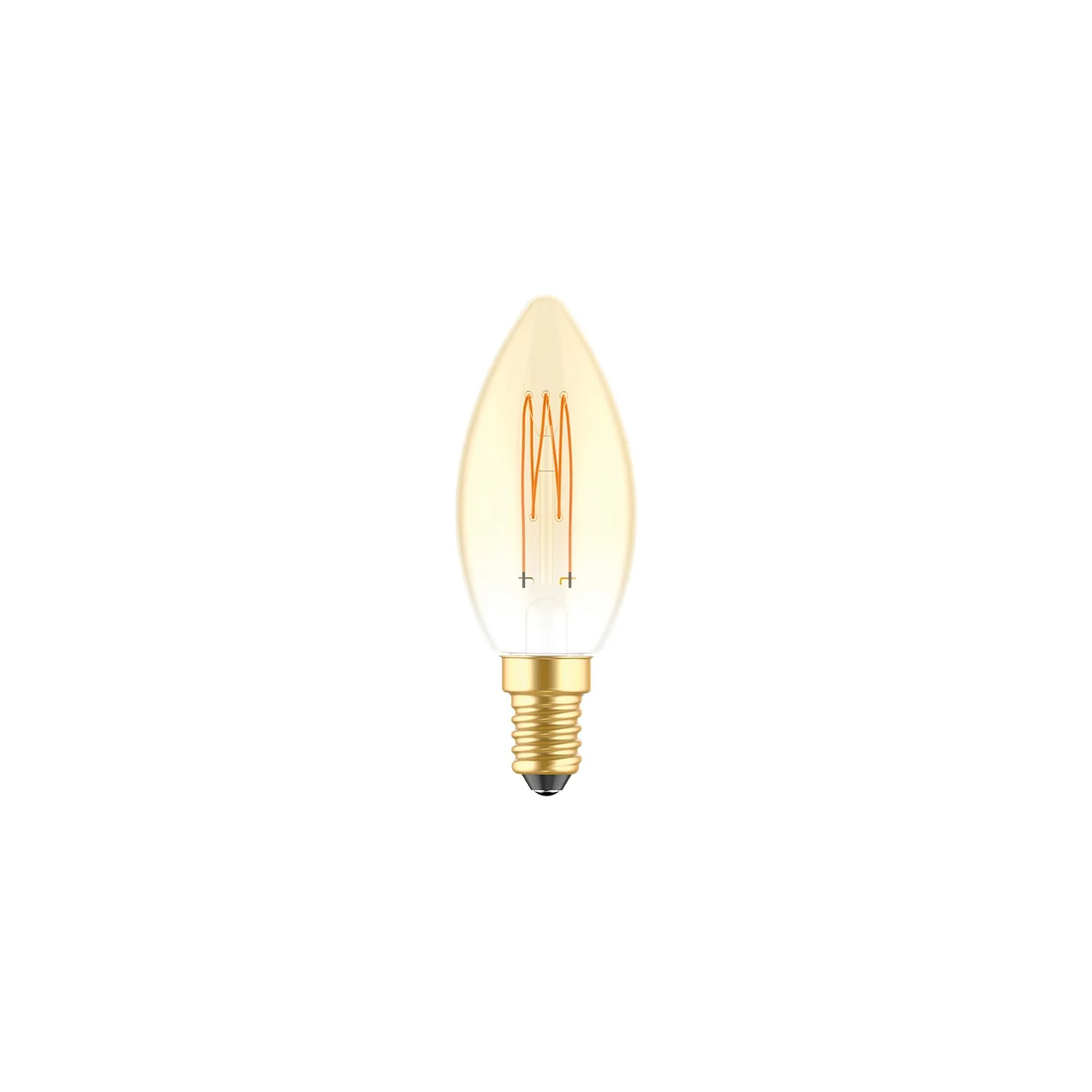 LED-Glühbirne Gold Carbon Line mit vertikalem Faden, Kerze C35 3,5 W 300 Lm E14 2700K dimmbar - C51