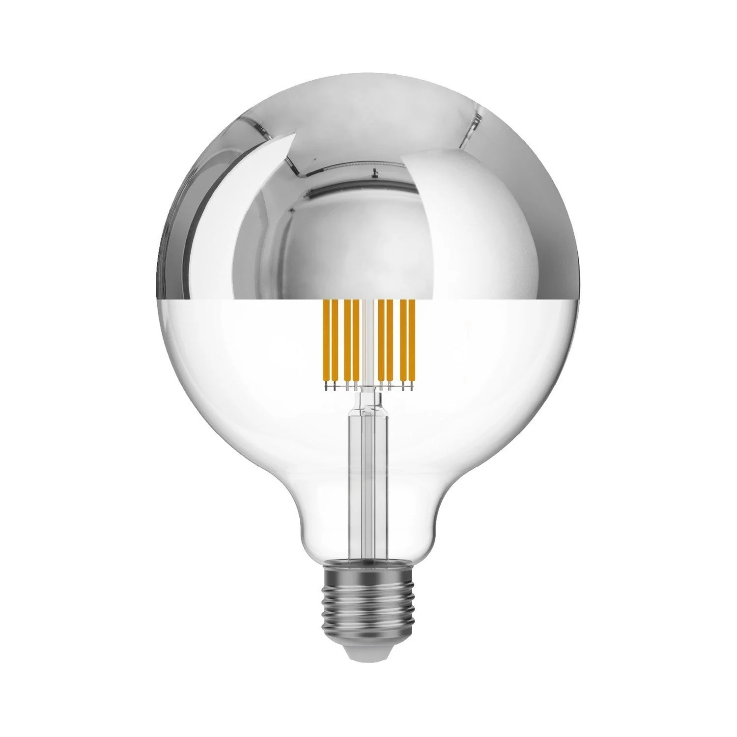 LED-Lichtlampe halbverspiegelt Silber G40 8W 750Lm E26 2700K - Silber 40HD