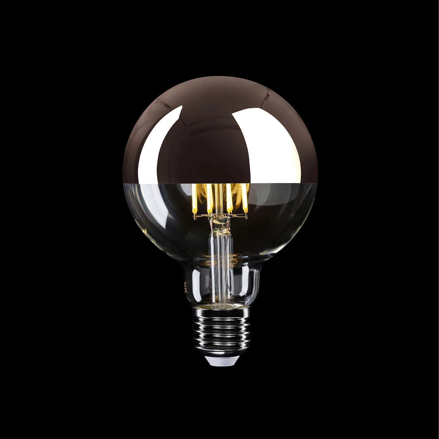 LED-Lampe Halbkugel Kupfer Globe G95 7W 650Lm E27 2700K Dimmbare - A24 - Image 2