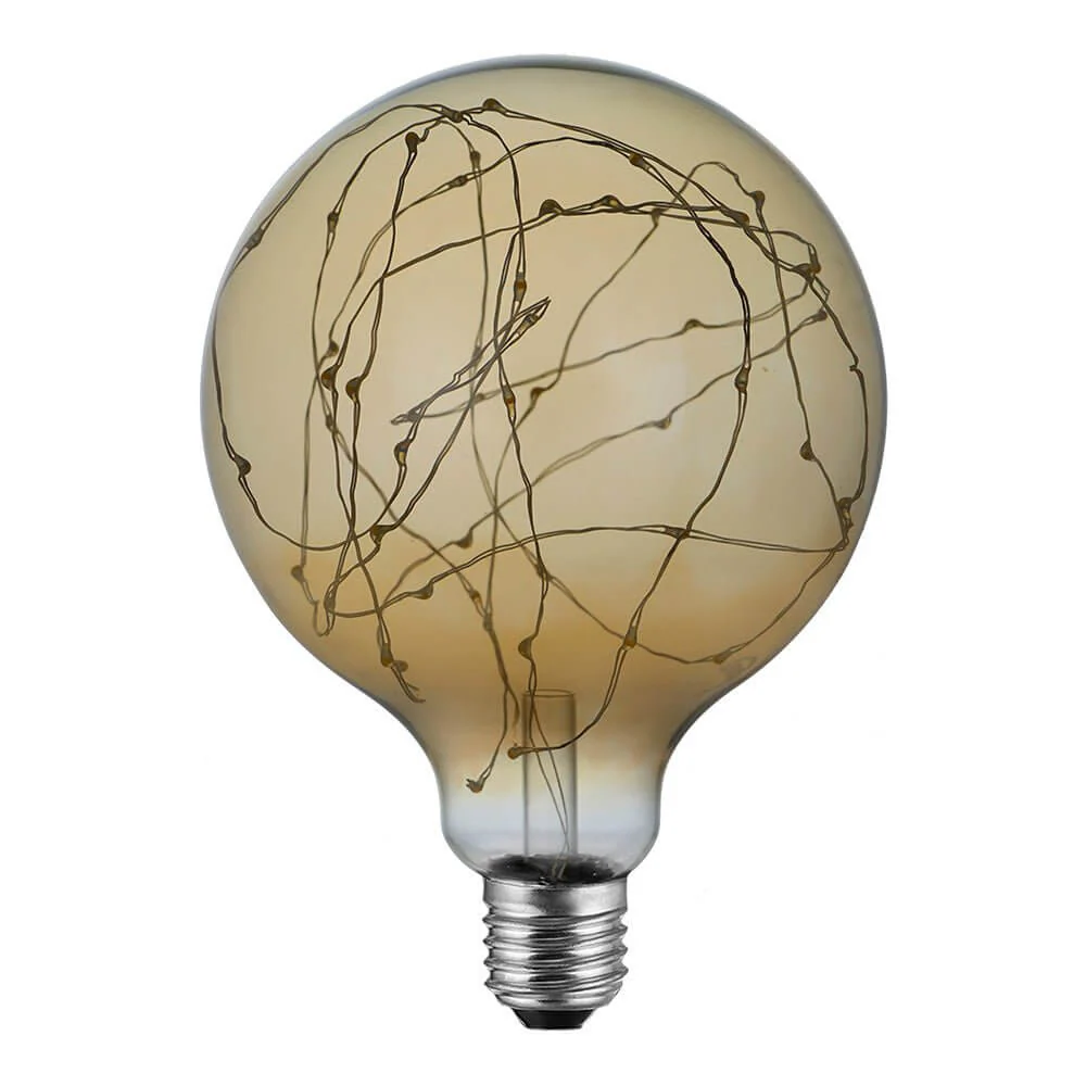 LED-Lampe Milleluci Gold Globe G125 2W 40Lm E27 2000K