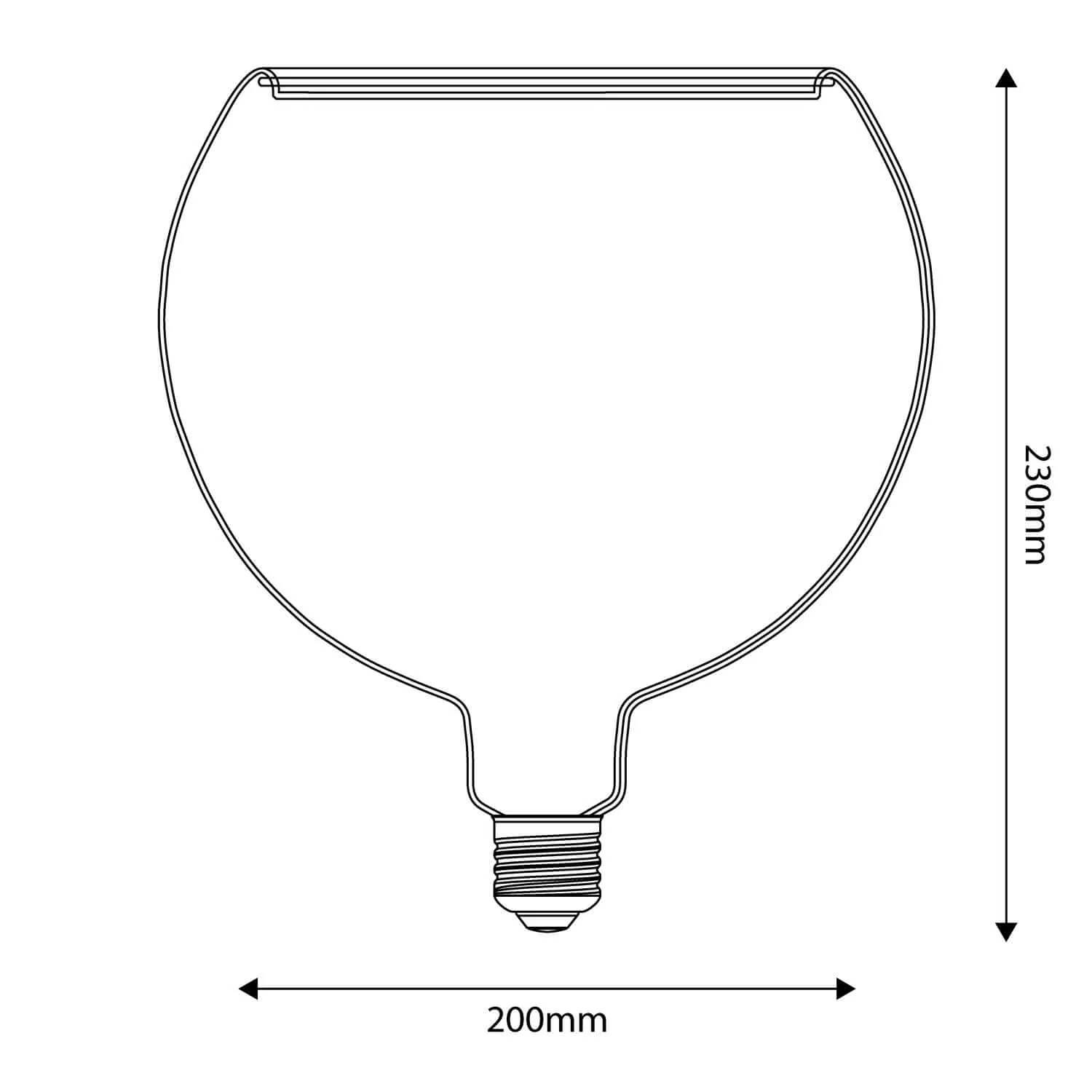 LED-Lampe Transparent Ghost Line CRI 90 G200 5W 350Lm E27 2200K dimmbar – G06 - Image 4