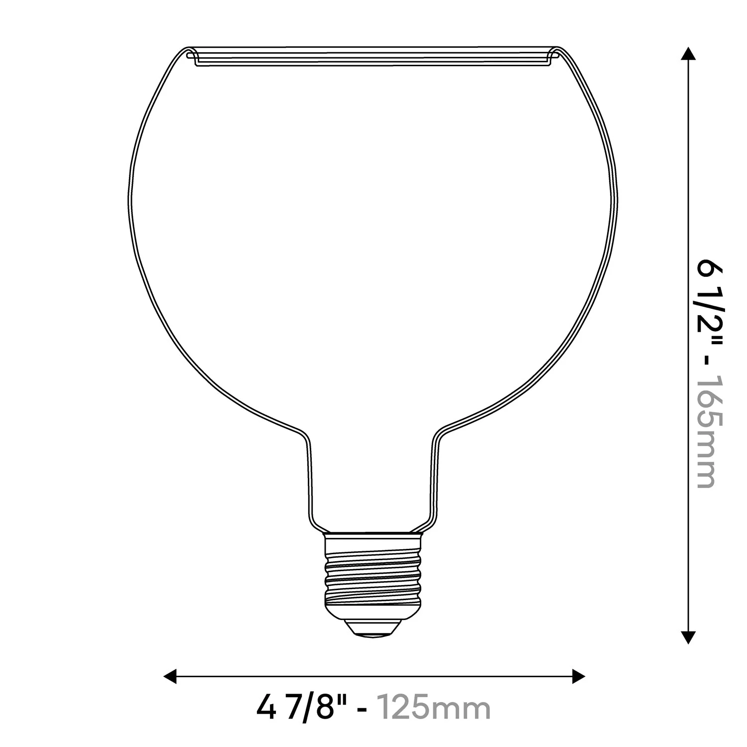LED Klar Glühbirne Ghost Line CRI 90 G40 4W 300Lm E26 120V 2200K Dimmbar - G05 - Image 4