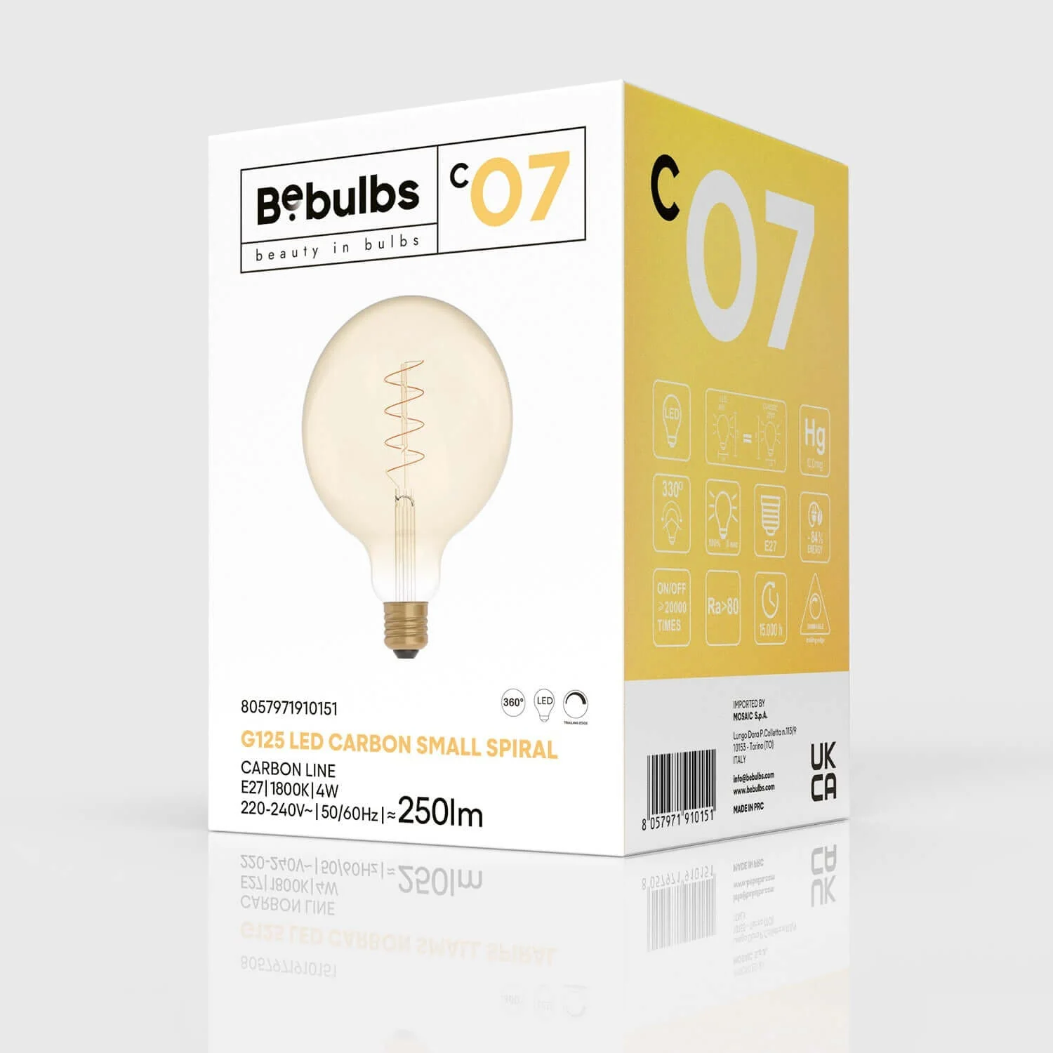 LED-Leuchtmittel Gold Carbon Line Spiralfaden Globe G125 4W 250Lm E27 1800K dimmbar – C07 - Image 4