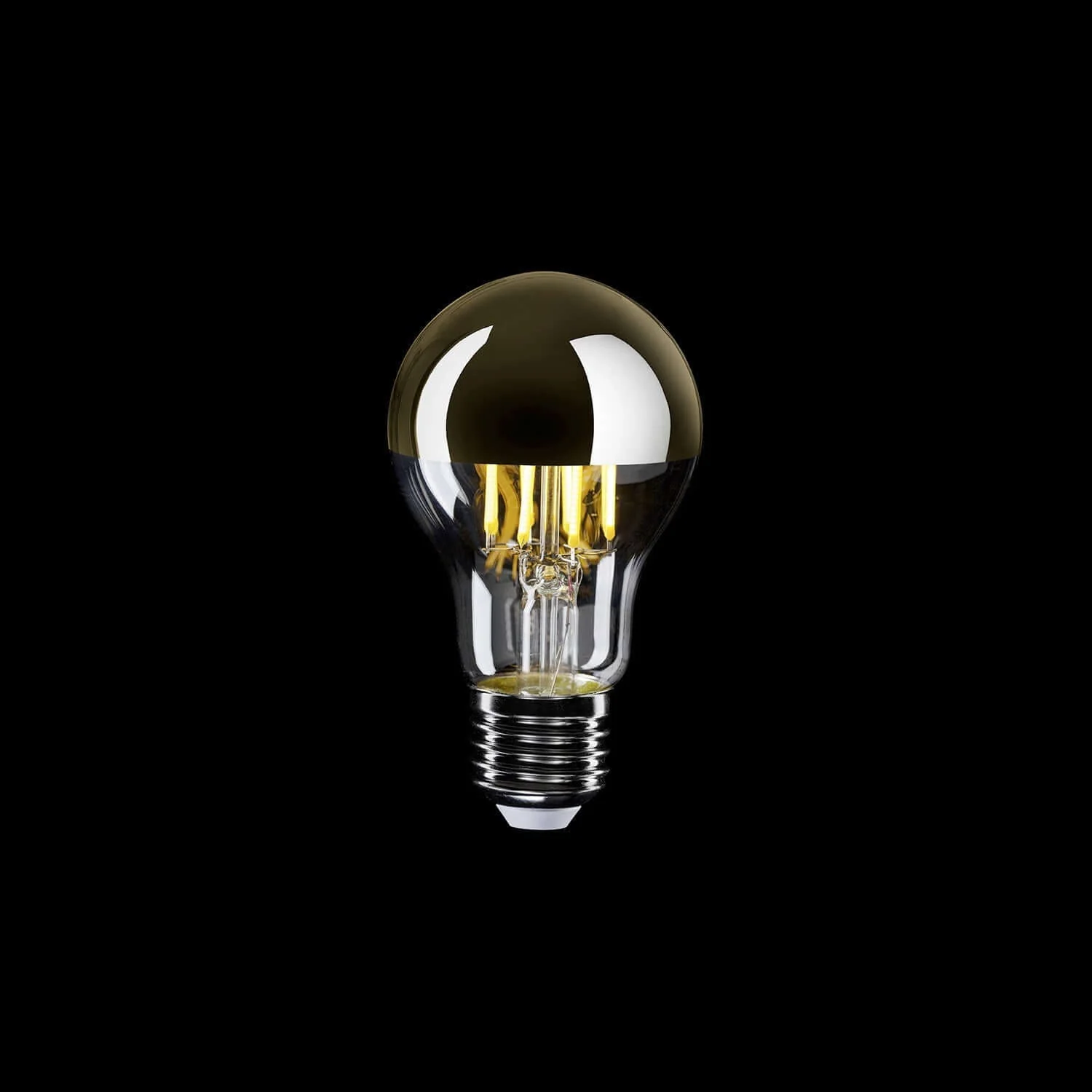 LED-Glühbirne Halb-Kugel Gold Tropfen A60 7W 650Lm E27 2700K dimmbar - A12 - Image 2