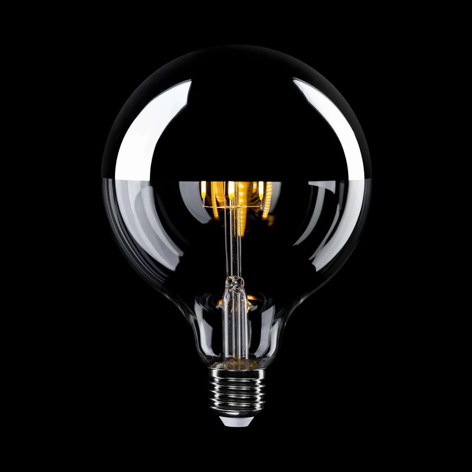 LED-Glühbirne Halbkugel Silber Linea 5V kurzer Filament Globo G125 1,3 W 110 Lm E27 2500 K dimmbar – B05 - Image 2