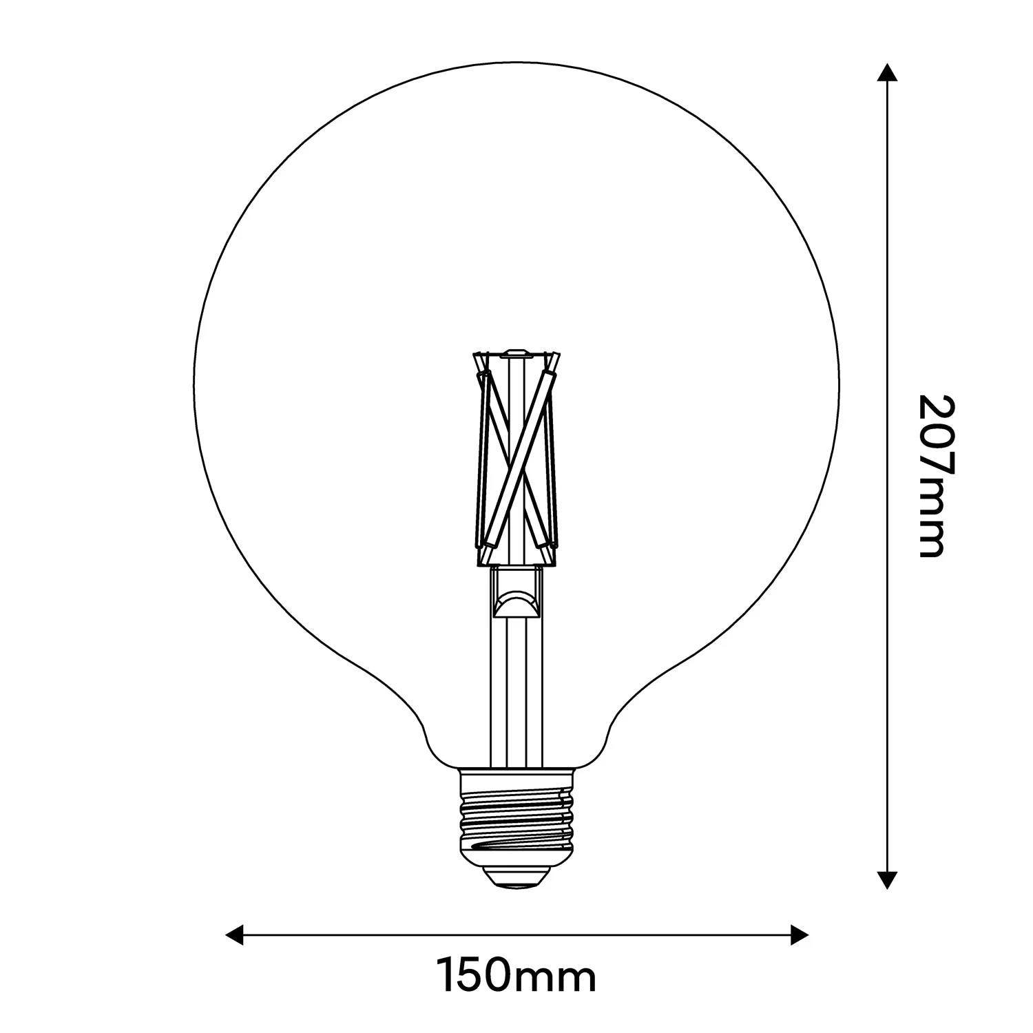 LED-Lampe Porzellan-Effekt CRI 95 G150 7W 640Lm E27 2700K Dimmbar – P05 - Image 3