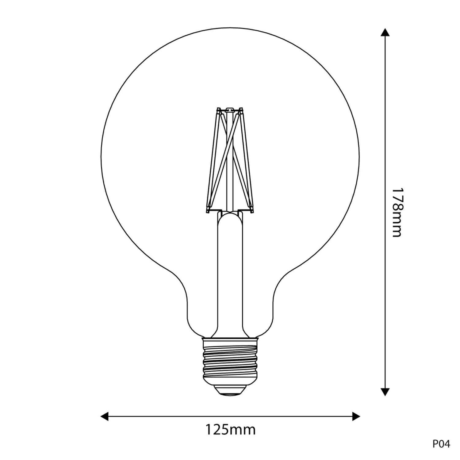 LED-Lampe Porzellan-Effekt CRI 95 G125 7W 640Lm E27 2700K dimmbar – P04 - Image 3