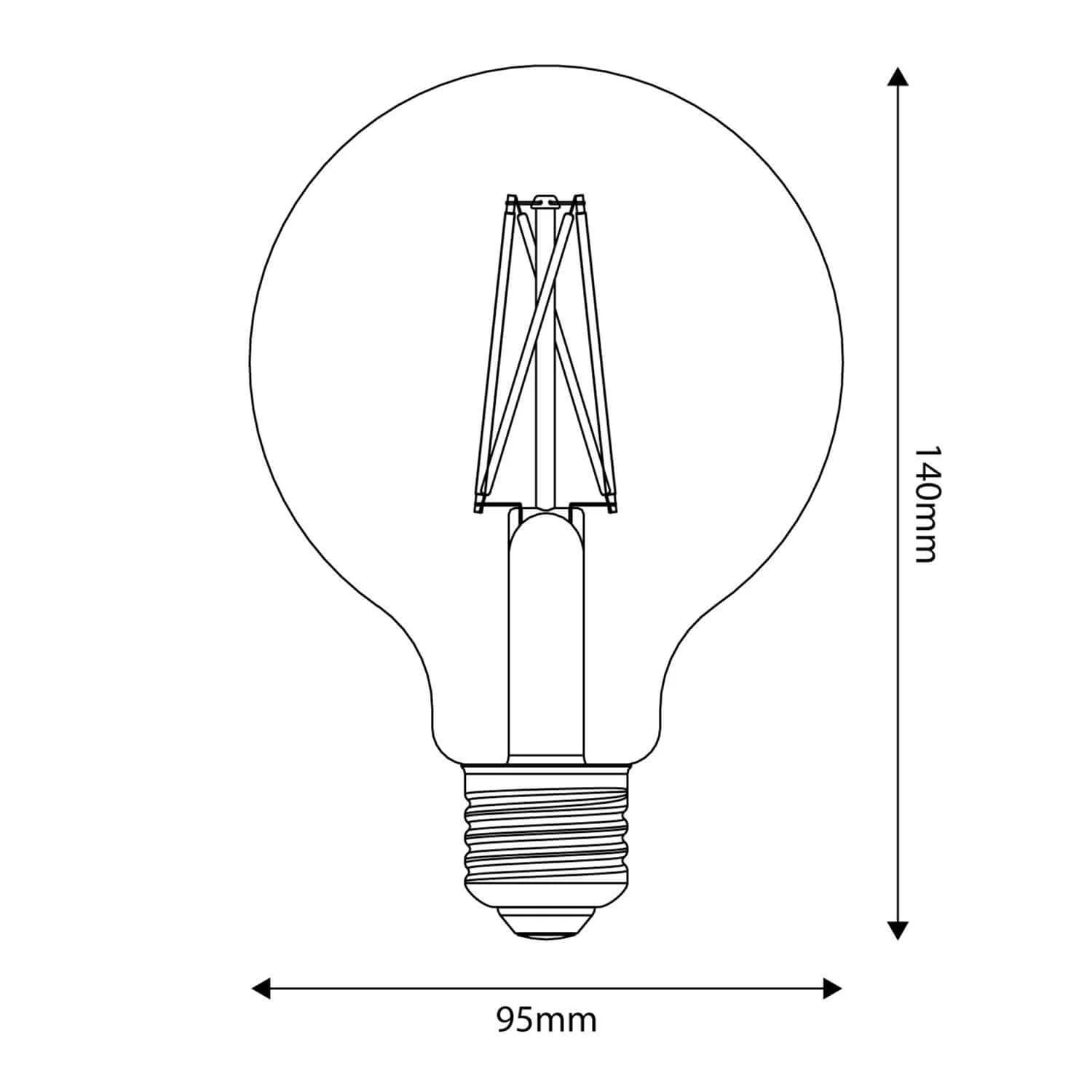 LED-Lampe Porzellaneffekt CRI 95 G95 12W 1521Lm E27 2700K Dimmbarkeit - P08 - Image 3
