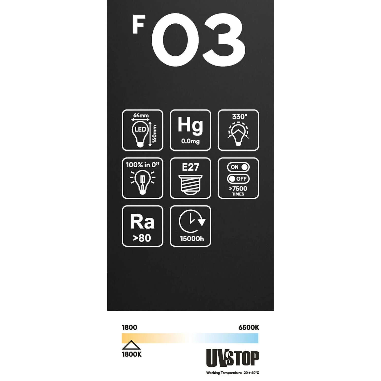 LED-Lampe Smoky Magnetic Deco Line Edison ST64 2,2W 60Lm E27 1800K – F03 - Image 8
