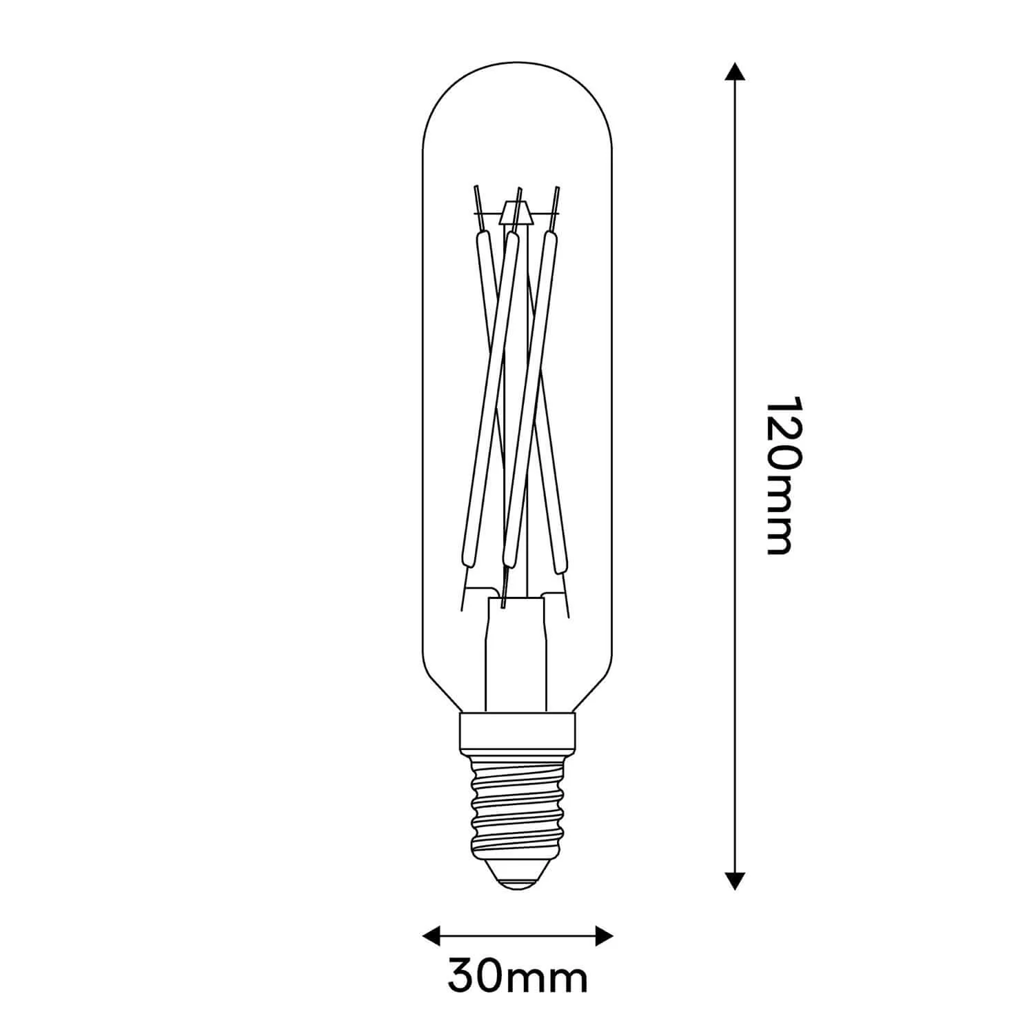 LED-Lampe Weiß Satiniert Tubular 4,8W 470Lm E14 2700K Dimmbar – A07 - Image 3