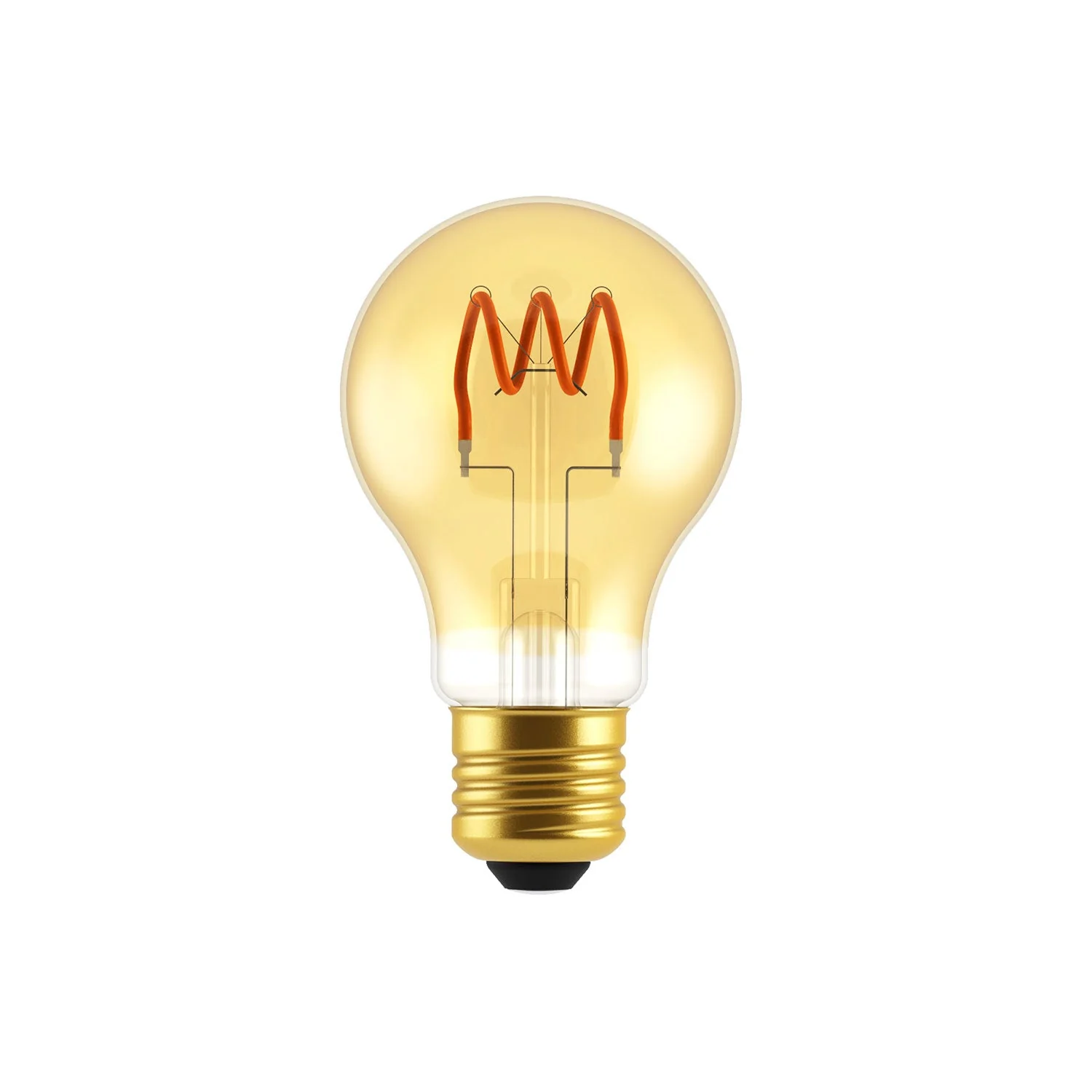 LED-Glühbirne Bernstein A19 3,8W 136Lm E26 2000K Dimmbar – A19 Loop-Filament