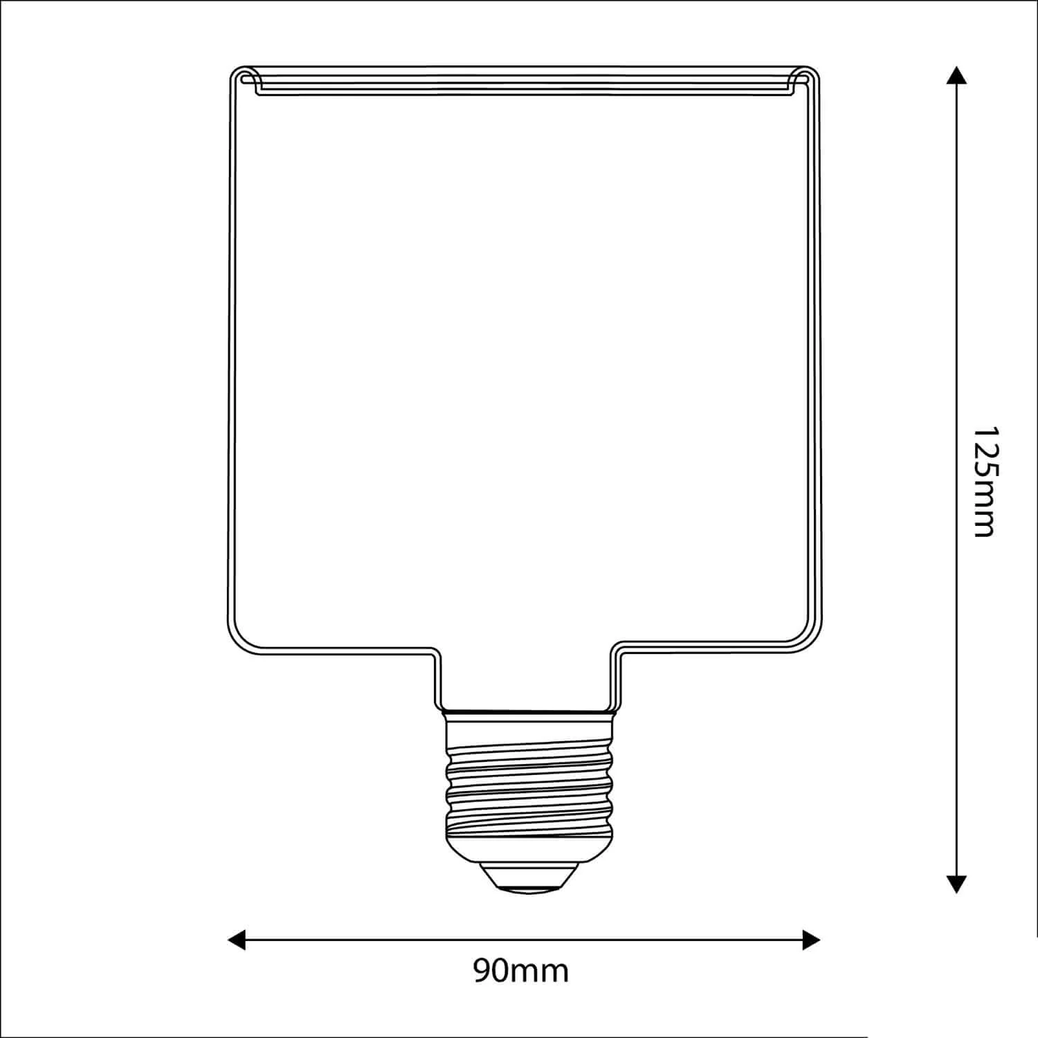 LED-Lampe Transparent Ghost Line CRI 90 Würfel 4,5W 300Lm E27 2200K Dimmbar – G04 - Image 4