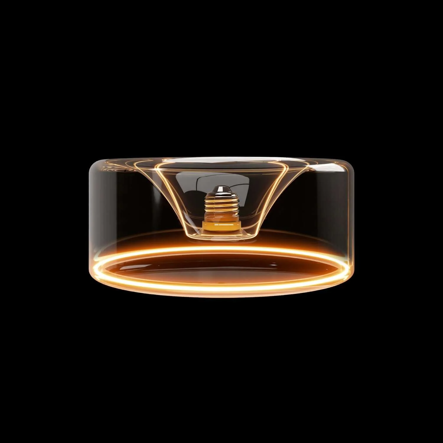 LED-Lampe Transparent Ghost Line Recessed Donut 195x83 6W 500Lm E27 2200K Dimmbarkeit – G02 - Image 2