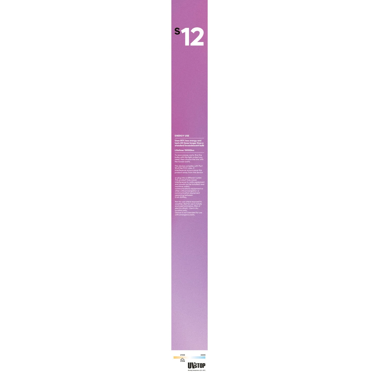 LED Lineares Leuchtmittel mit Porzellan-Effekt S14d 120V CRI 90 – Länge 500 mm 7W 560Lm 2700K 120V Dimmbar - S12 - Image 9