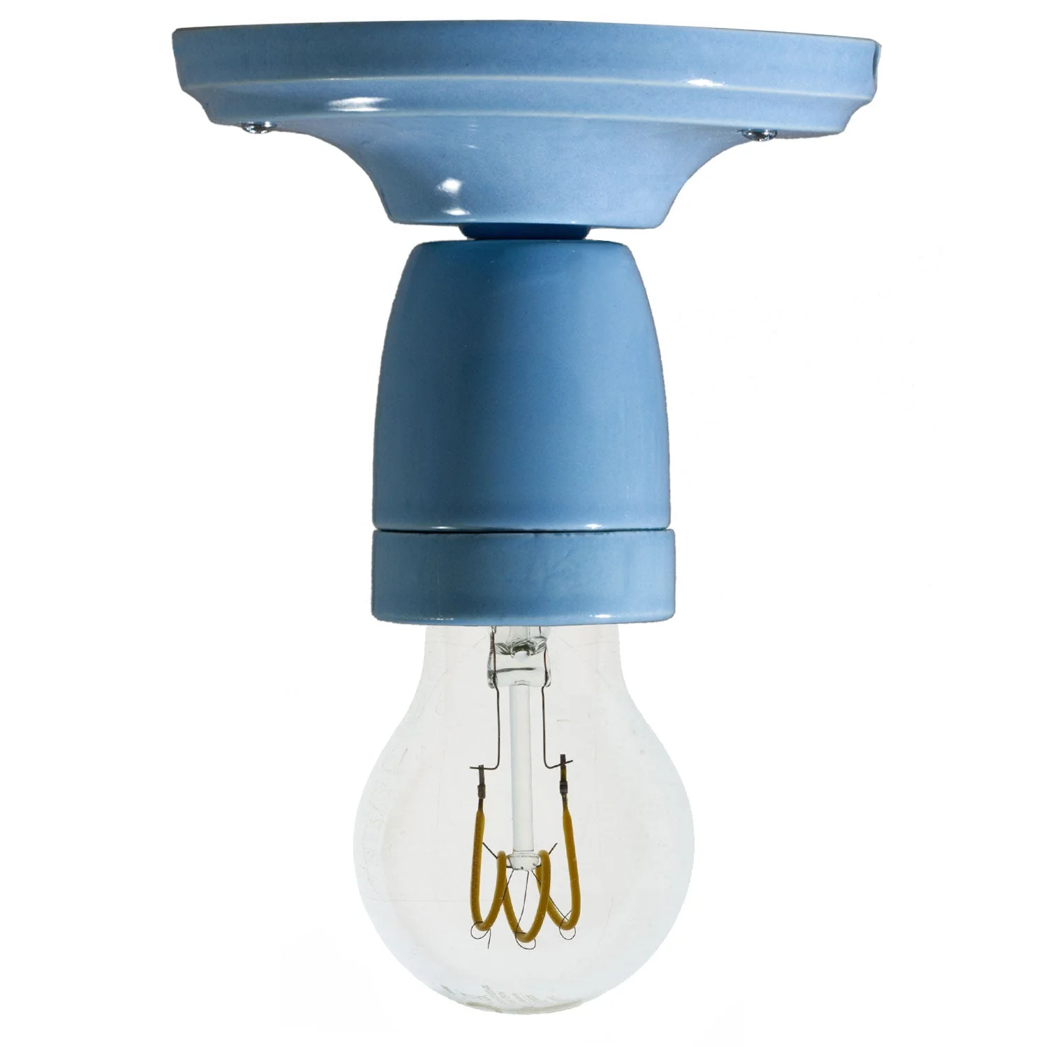 Fermaluce Color, der farbige Lichtpunkt aus Porzellan für Wand oder Decke – Blau