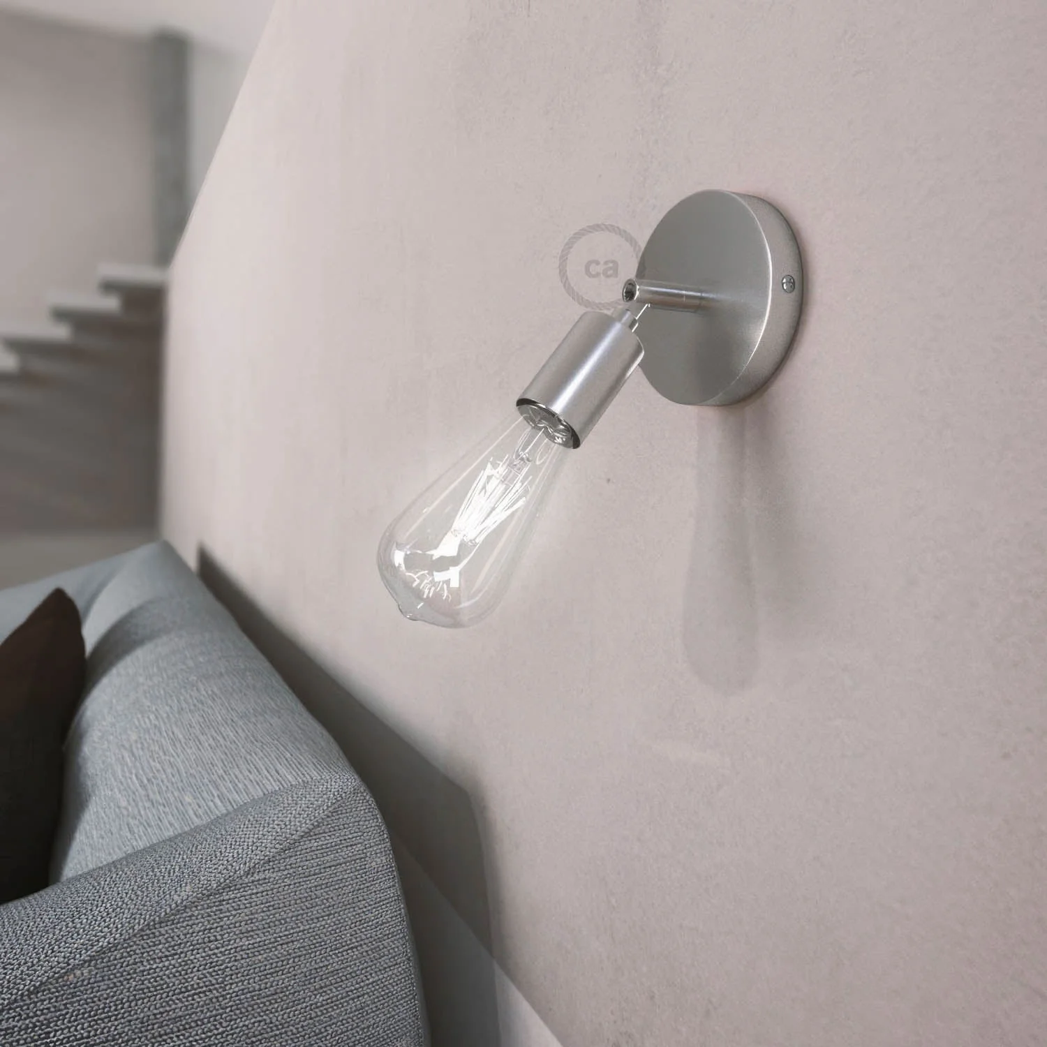 Fermalicht Metal 90°, schwenkbarer Lichtpunkt für Wand oder Decke – Chrom - Image 2