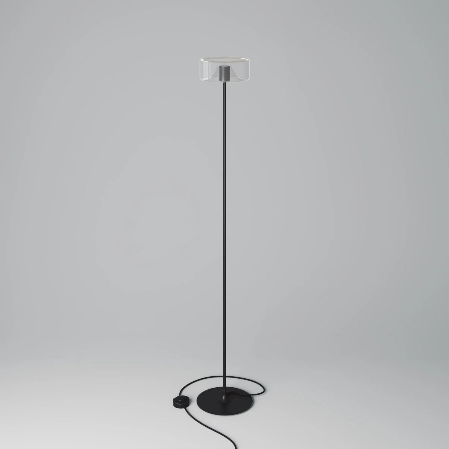 MAG-Y Stehleuchte mit rundem Metallfuß und Ghost LED-Leuchtmittel – Schwarz - Image 3