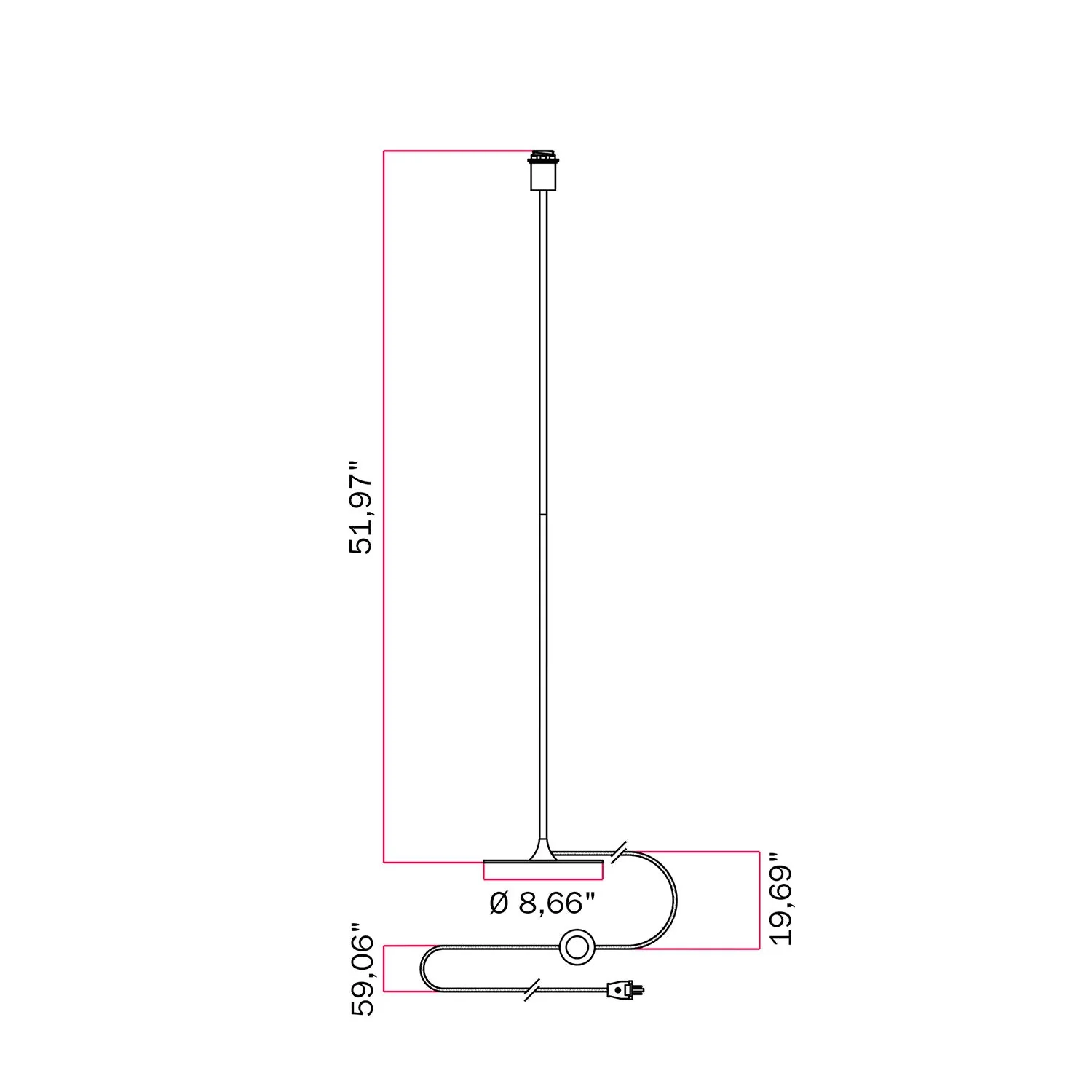 MAG-Y Stehleuchte mit runder Metallbasis und Lampenschirmhalterung – Mattweiß - Image 5