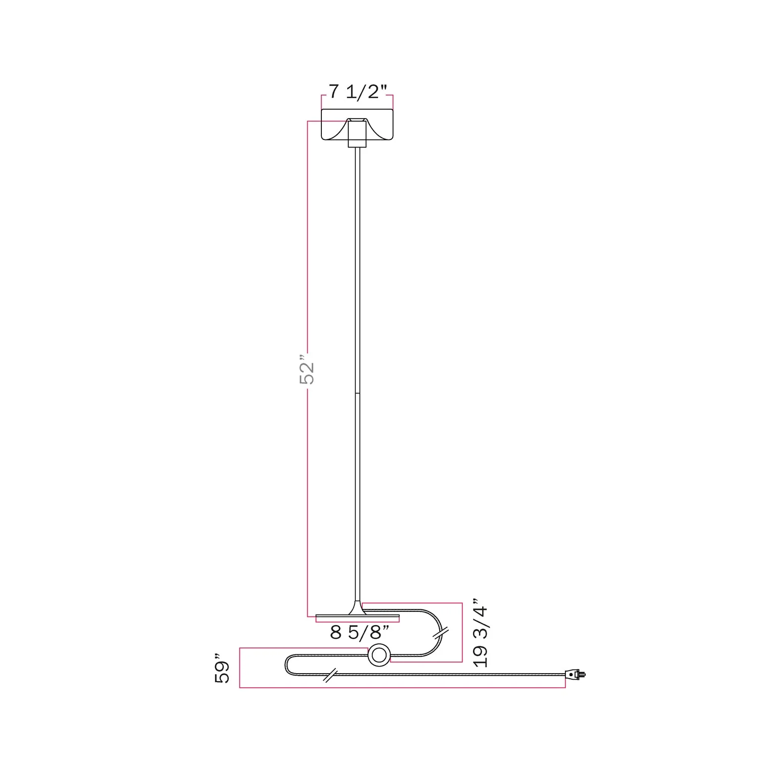 MAG-Y Stehleuchte mit runder Metallbasis und Ghost LED-Leuchtmittel - Gebürstete Bronze - Image 5