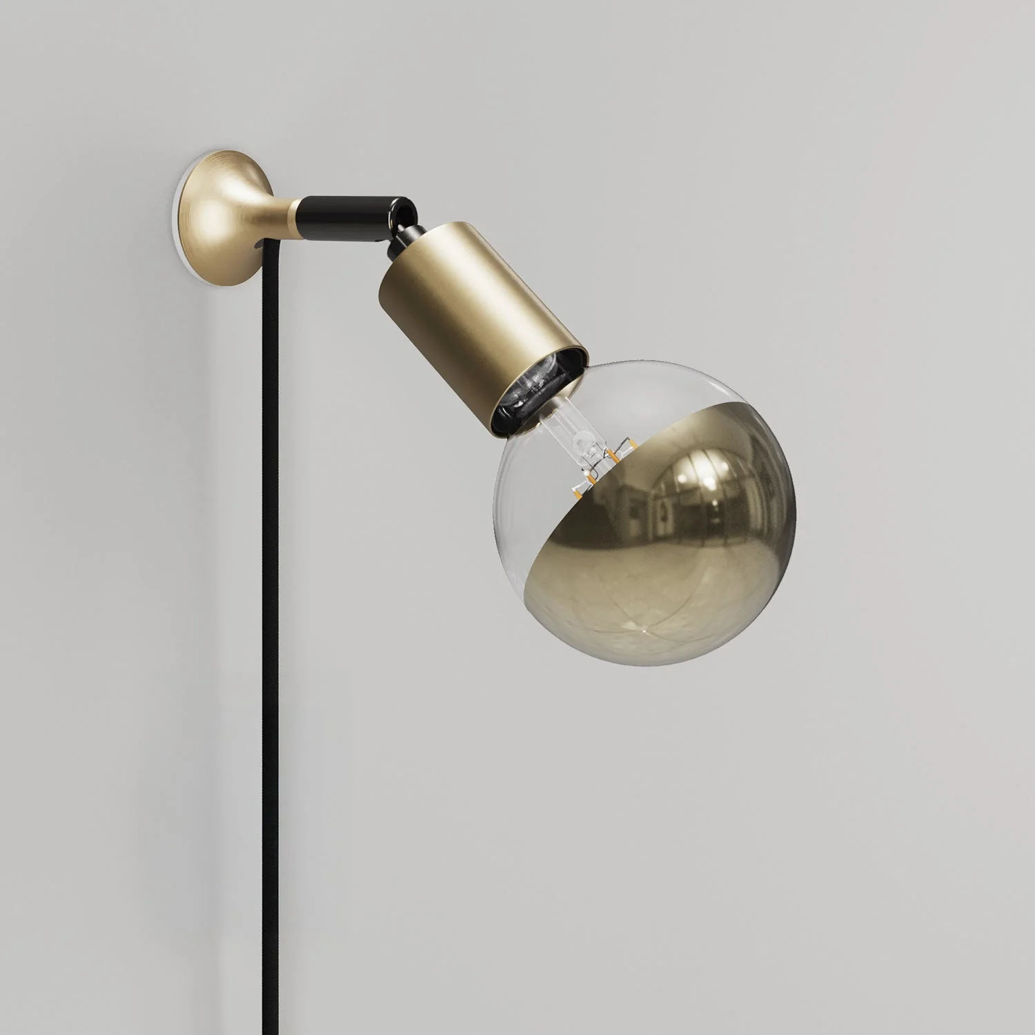 MAG-Y Wandleuchte mit Gelenk und Metall-Kuppelleuchtmittel – Gebürstete Bronze - Image 3