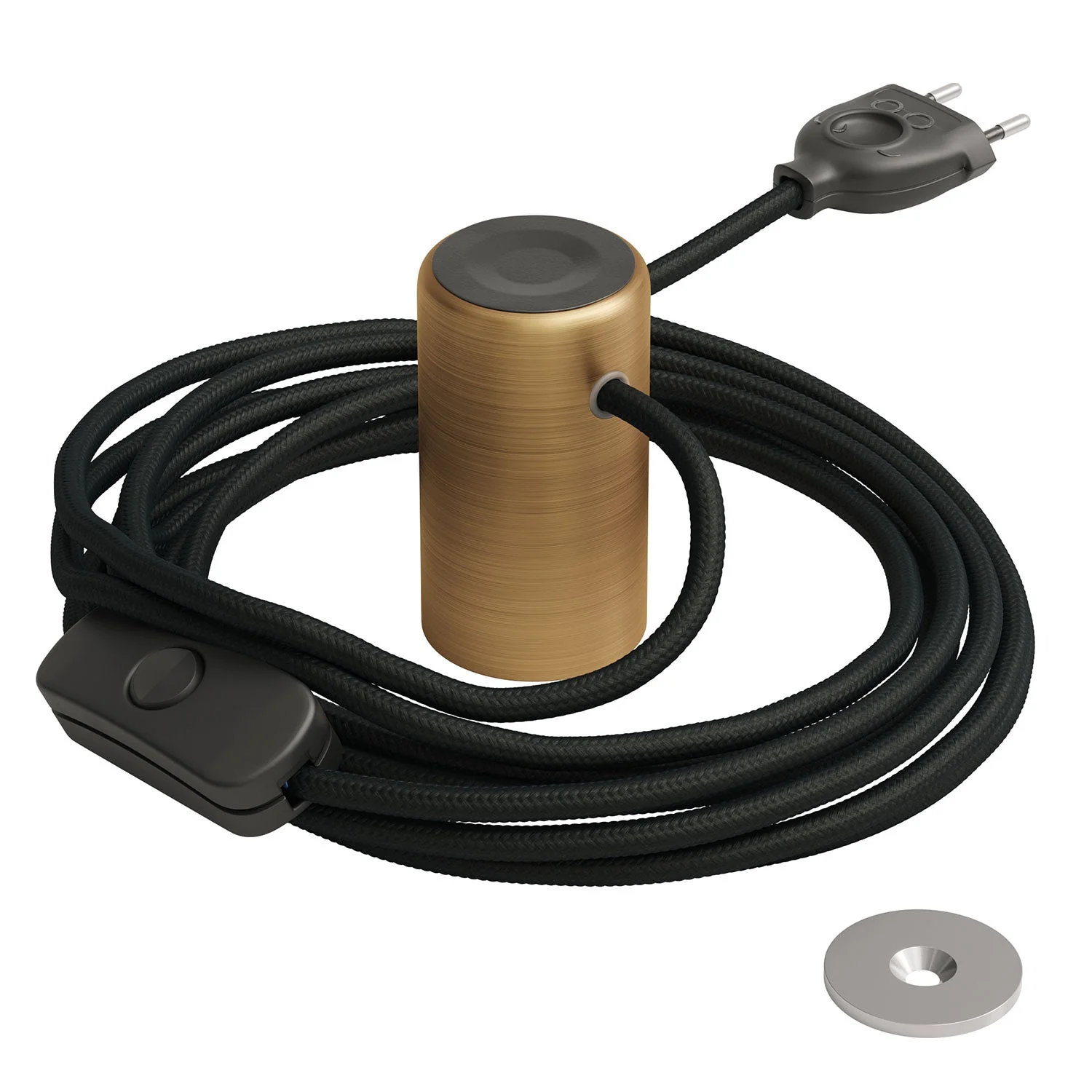Magnetico®-Plug Elegant, gebrauchsfertige magnetische Lampenfassung – Satinbronze