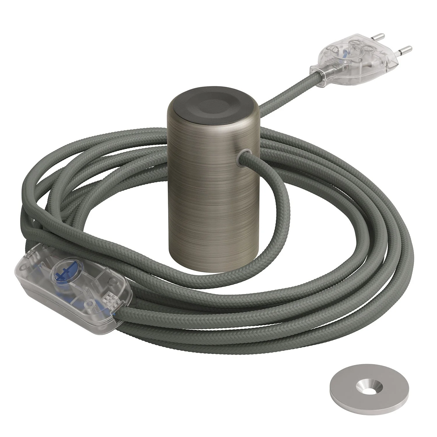 Magnetico®-Plug Elegant, gebrauchsfertige Magnet-Lampenfassung - Mattes Titan