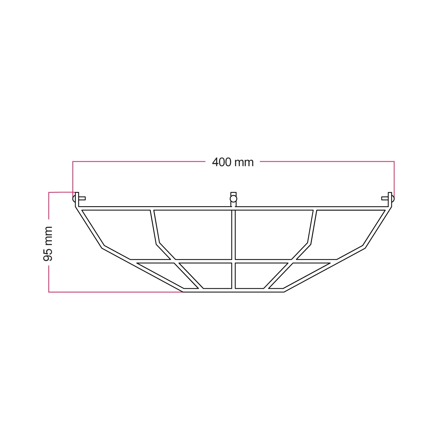 Metallkäfig für Lampenschirm Harbour - Weiß - Image 4