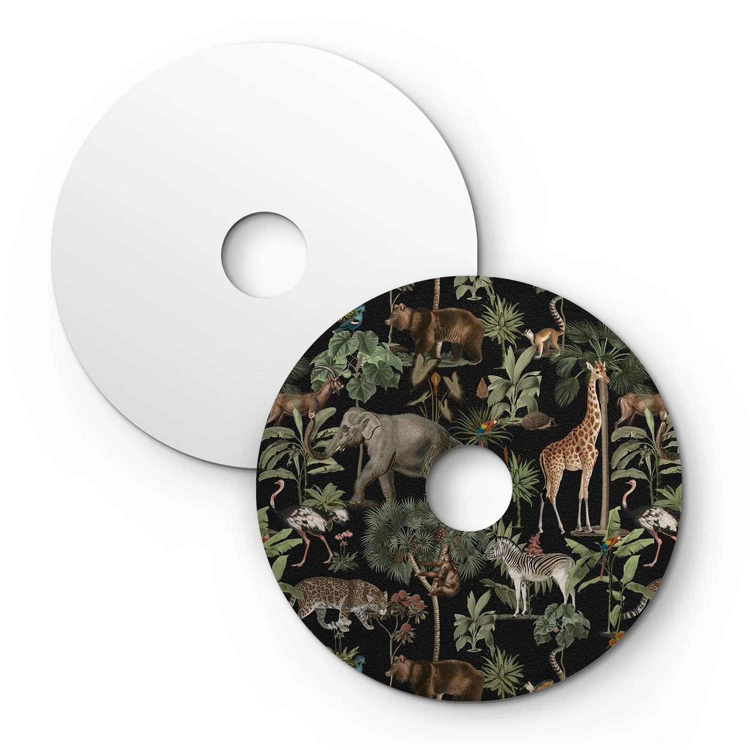Mini-Teller-Lampenschirm Ellepì mit Dschungeltieren 'Wildlife Whispers' Dschungeltiere, Durchmesser 24 cm - Hergestellt in Italien
