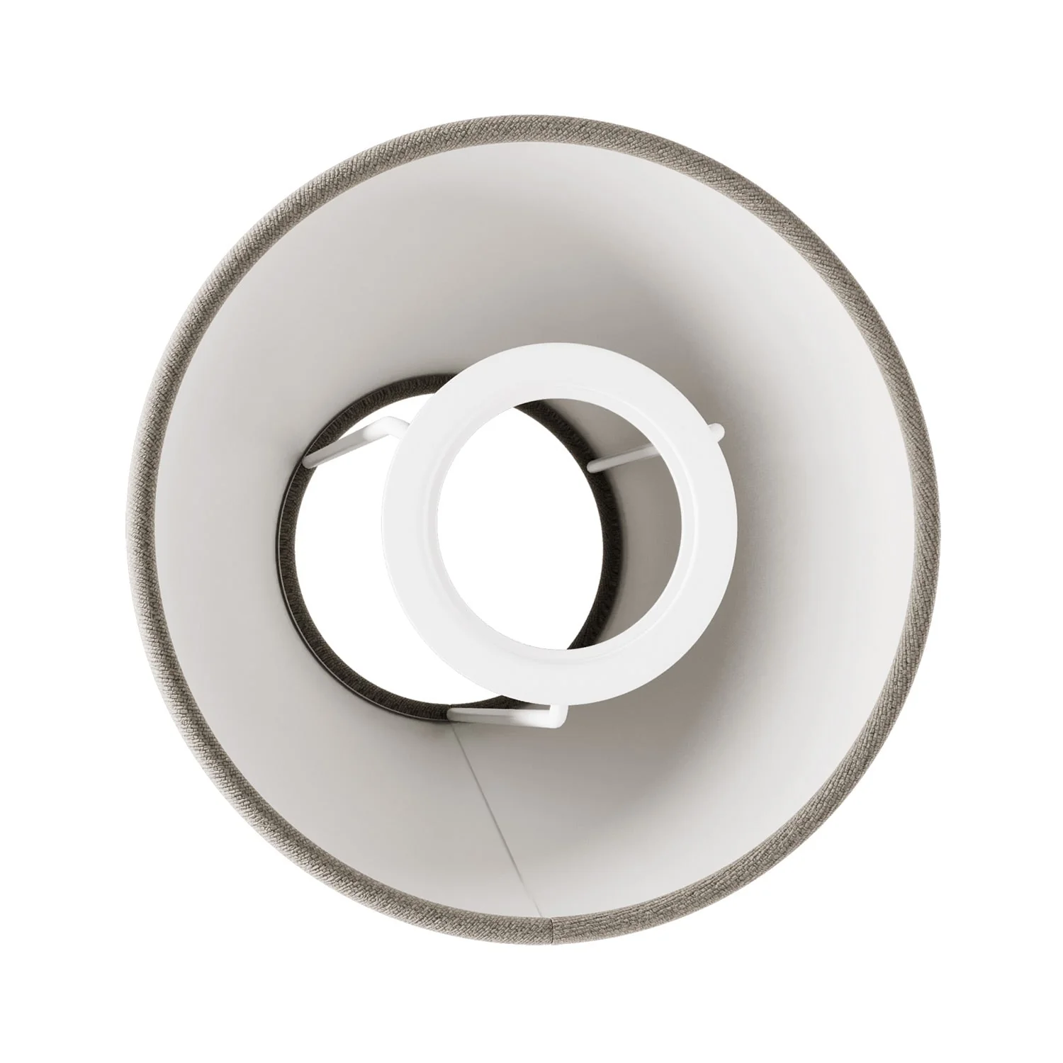 Mini Lampenschirm Impero mit E27-Fassung für Tischlampe oder Wandleuchte – Grau-Leinen - Image 2