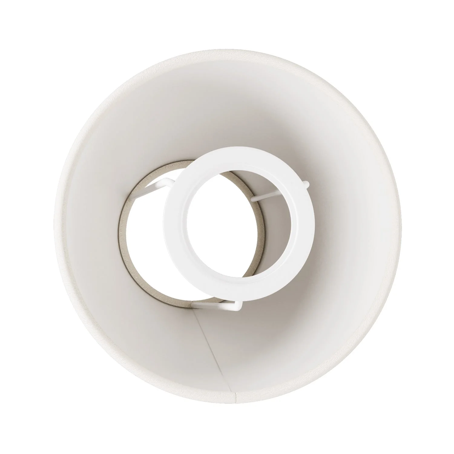 Mini-Lampenschirm Impero mit E27-Fassung für Tischlampe oder Wandleuchte – Weißes Baumwollgewebe - Image 2