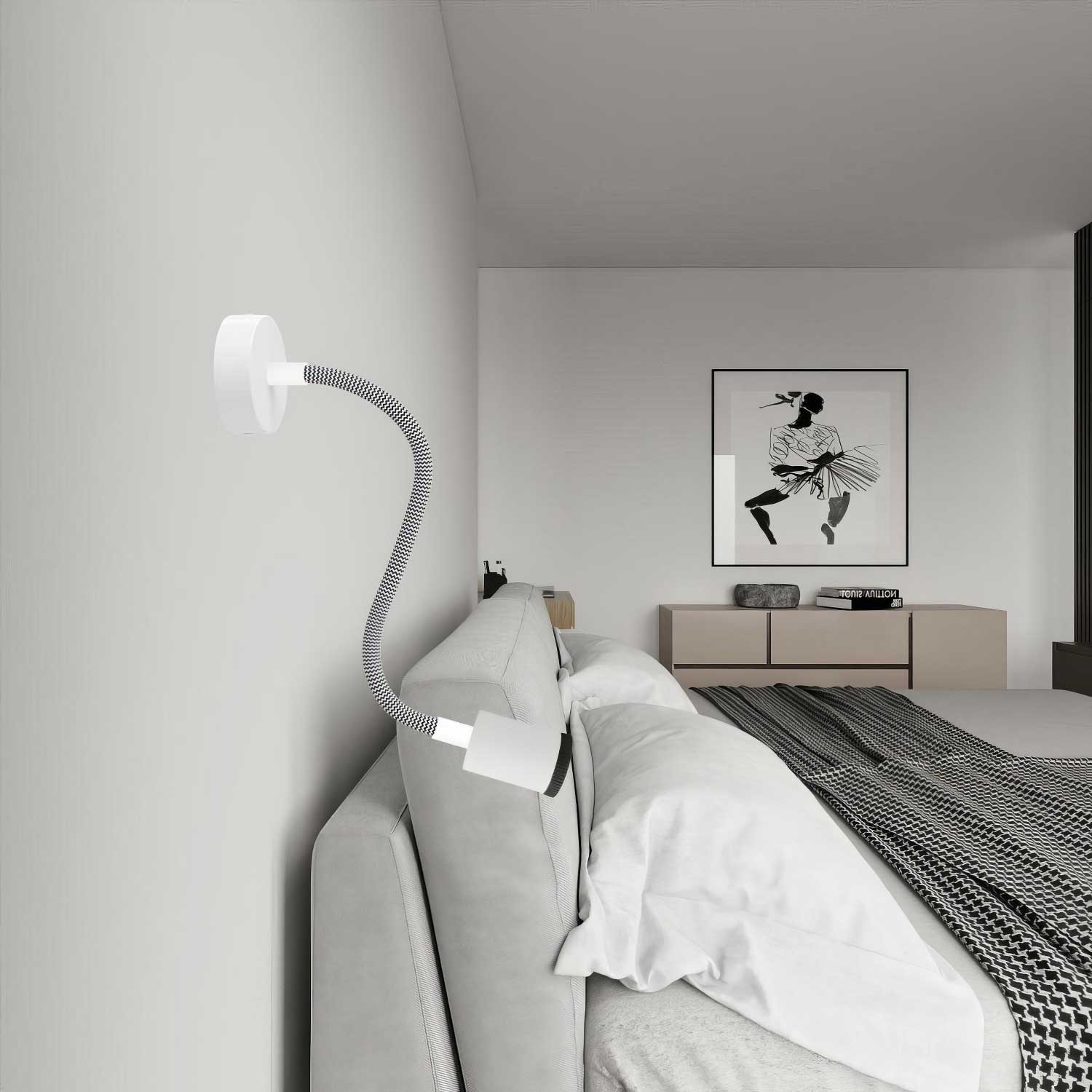 Mini Spot SPOTLIGHT GU1d0 Flex 30 für Wand und Decke - Mattweiß - Image 2