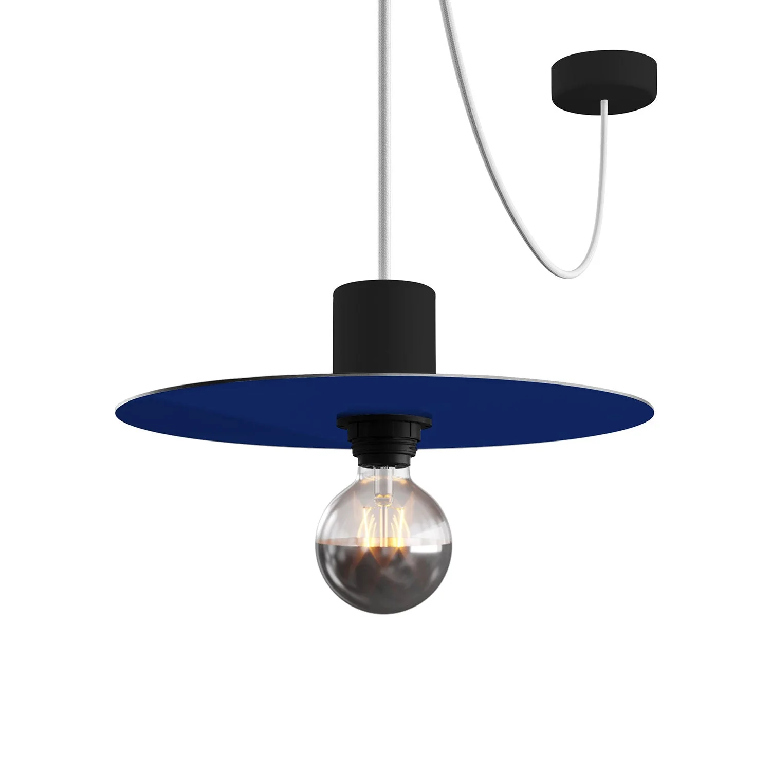 Mini-Teller Ellepì 'Solid Color' Blau für Lampen, Ø 24 cm – Made in Italy - Image 4