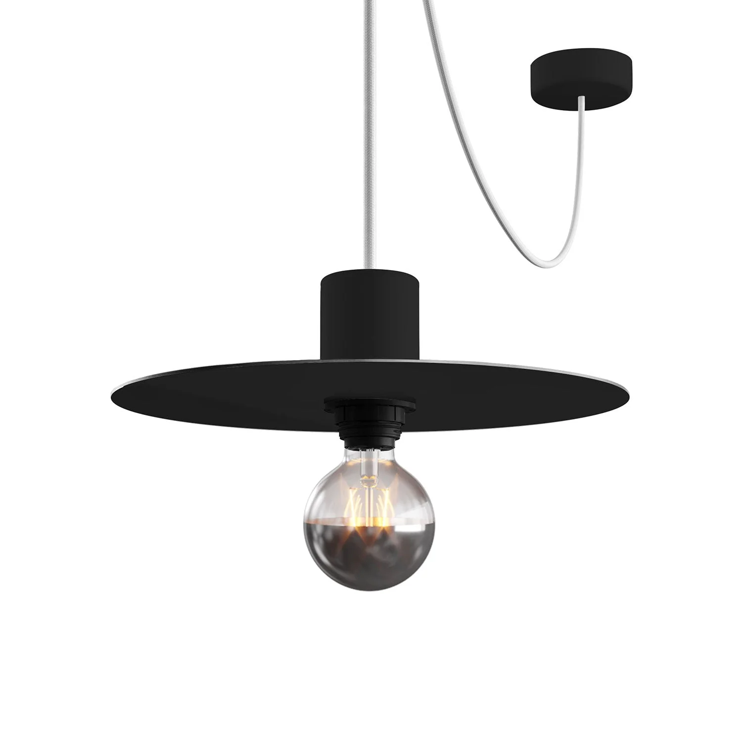 Kleiner Ellepì-Teller 'Solid Color' Schwarz für Lampen, Durchmesser 24 cm – Made in Italy - Image 4