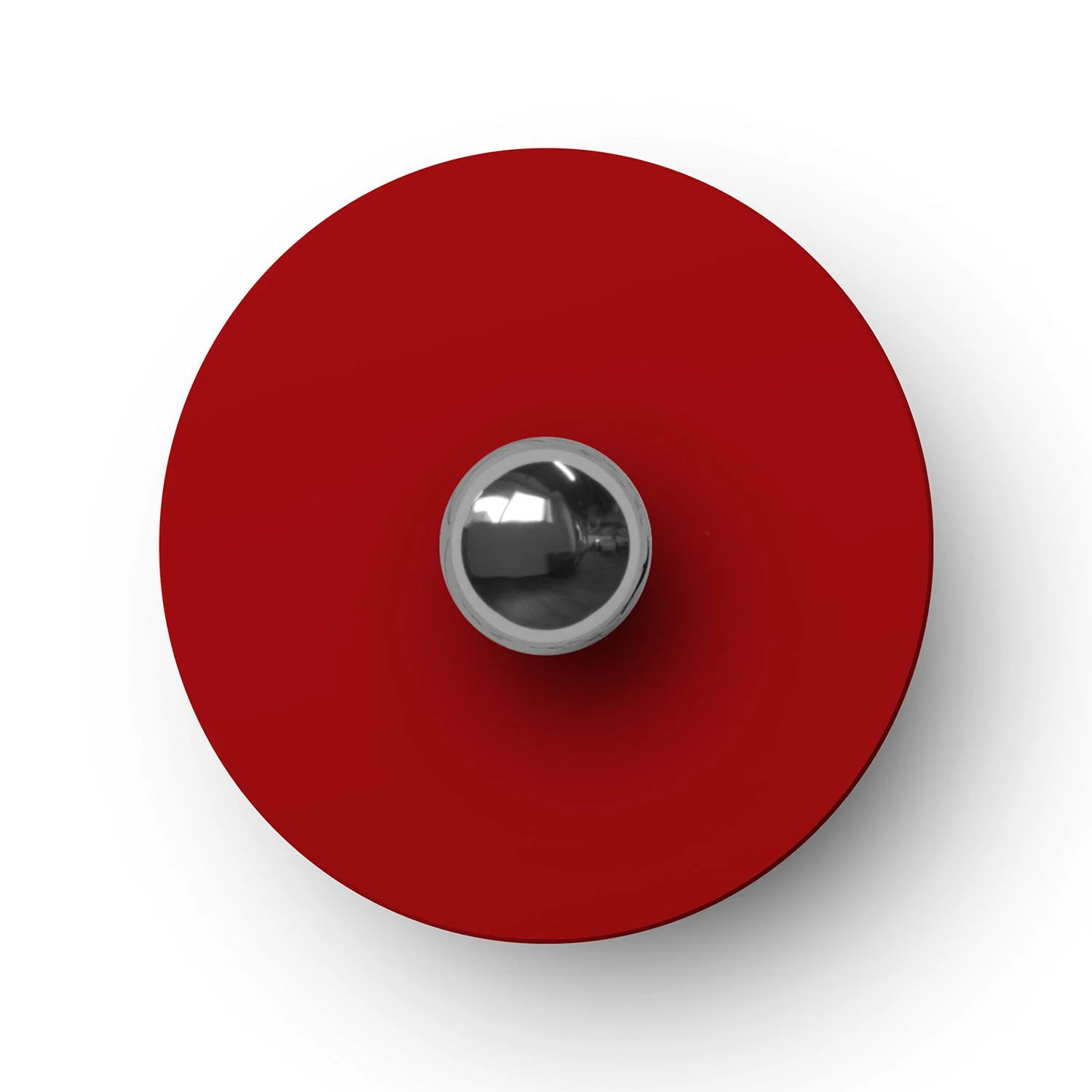 Mini-Flachschirm Ellepì 'Solid Color' Rot für Lampen, Durchmesser 24 cm – Made in Italy - Image 3