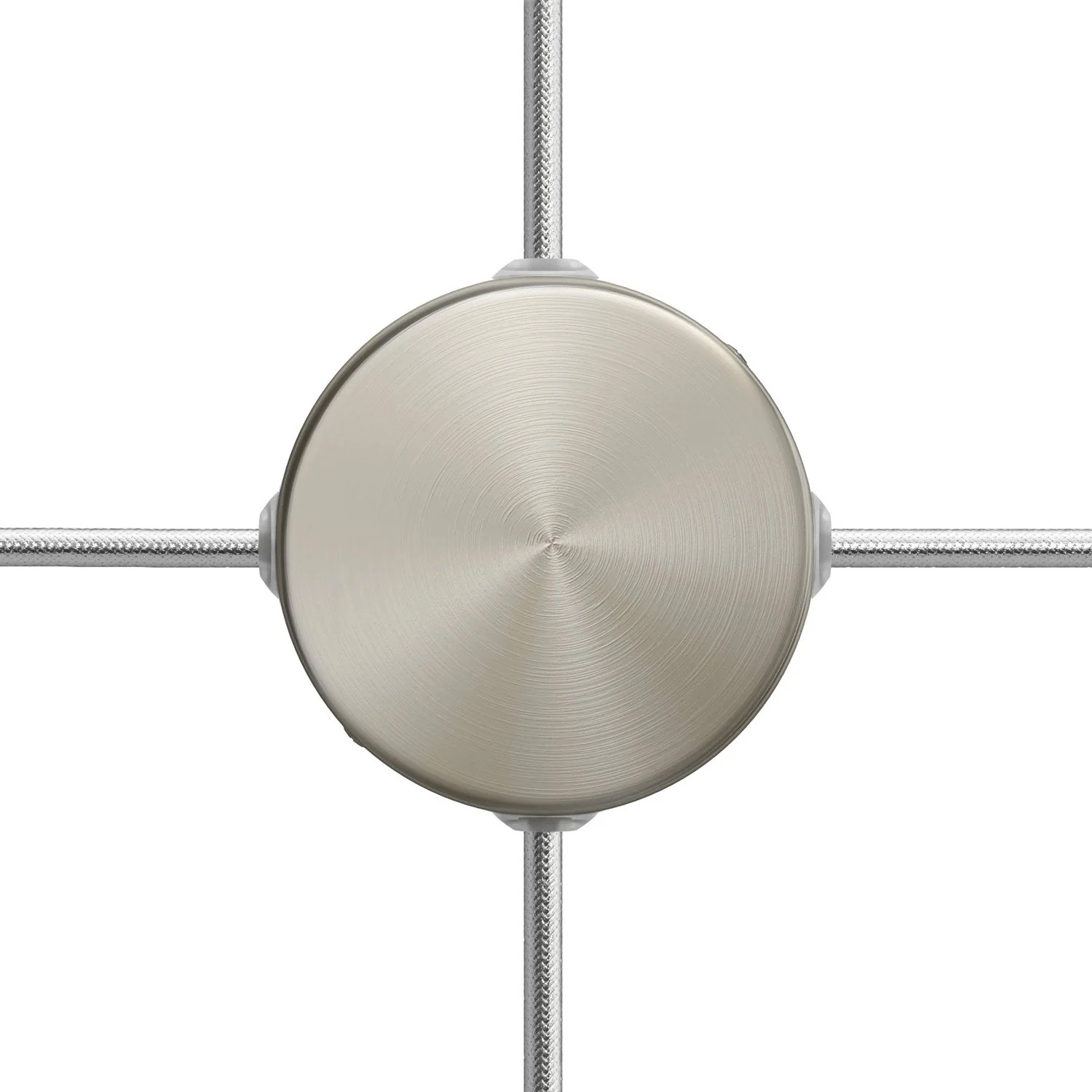Mini Baldachin-Kit aus Metall, zylindrisch, mit 4 seitlichen Löchern (Verteilerdose) – Satiniertes Titan