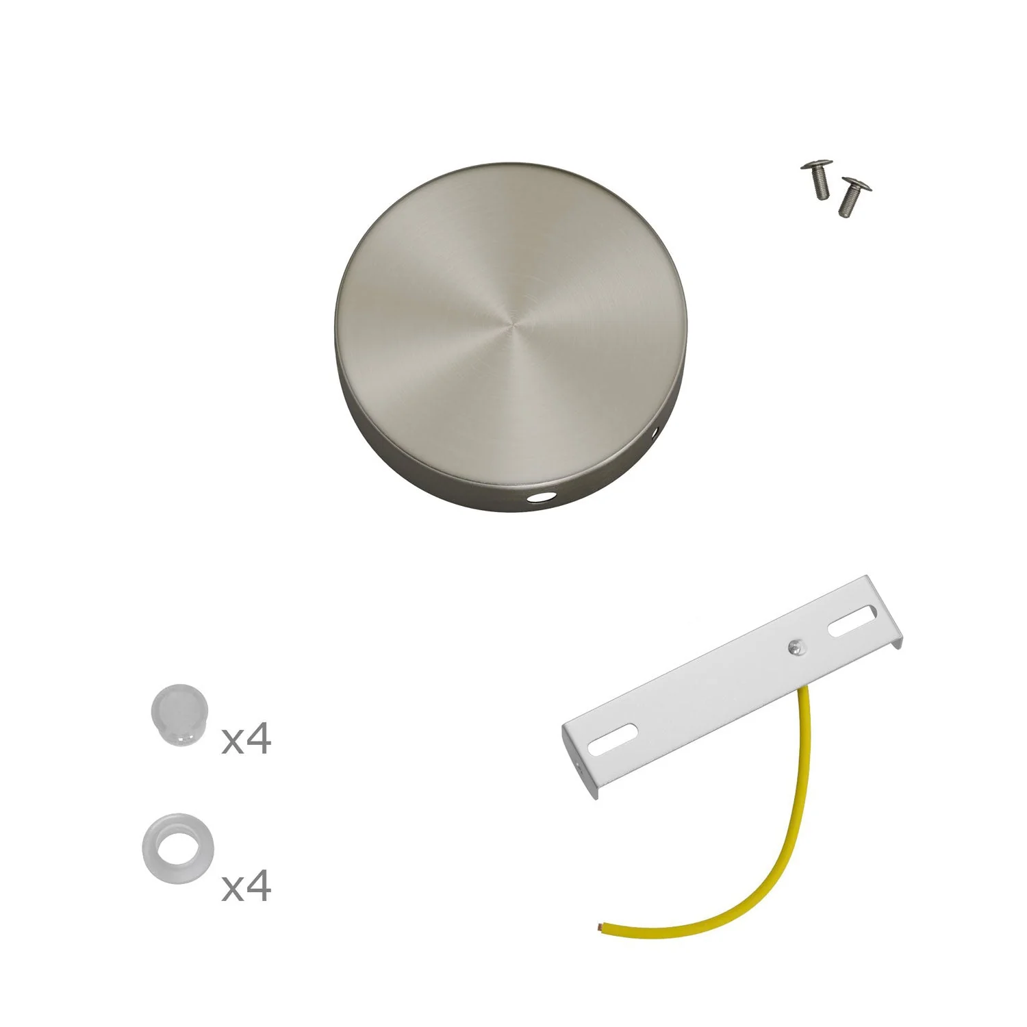 Mini Baldachin-Kit aus Metall, zylindrisch, mit 4 seitlichen Löchern (Verteilerdose) – Satiniertes Titan - Image 3