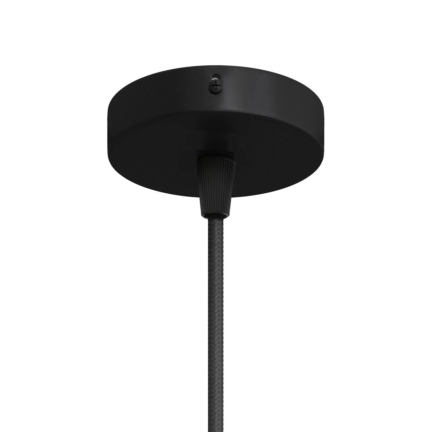 Mini-Kit Rosone aus Metall, zylindrisch mit einem mittleren Loch – Schwarz
