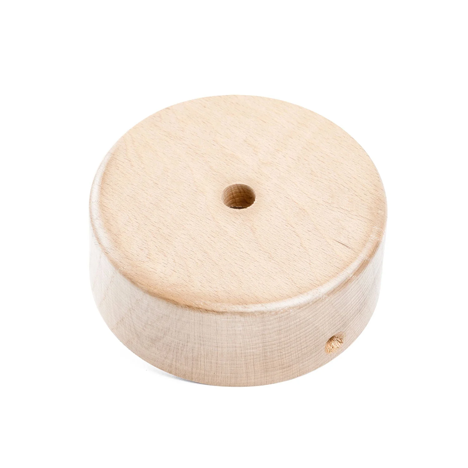 Kit Mini zylindrischer Lampenbaldachin aus Holz mit 1 zentralem Loch – Neutral - Image 2
