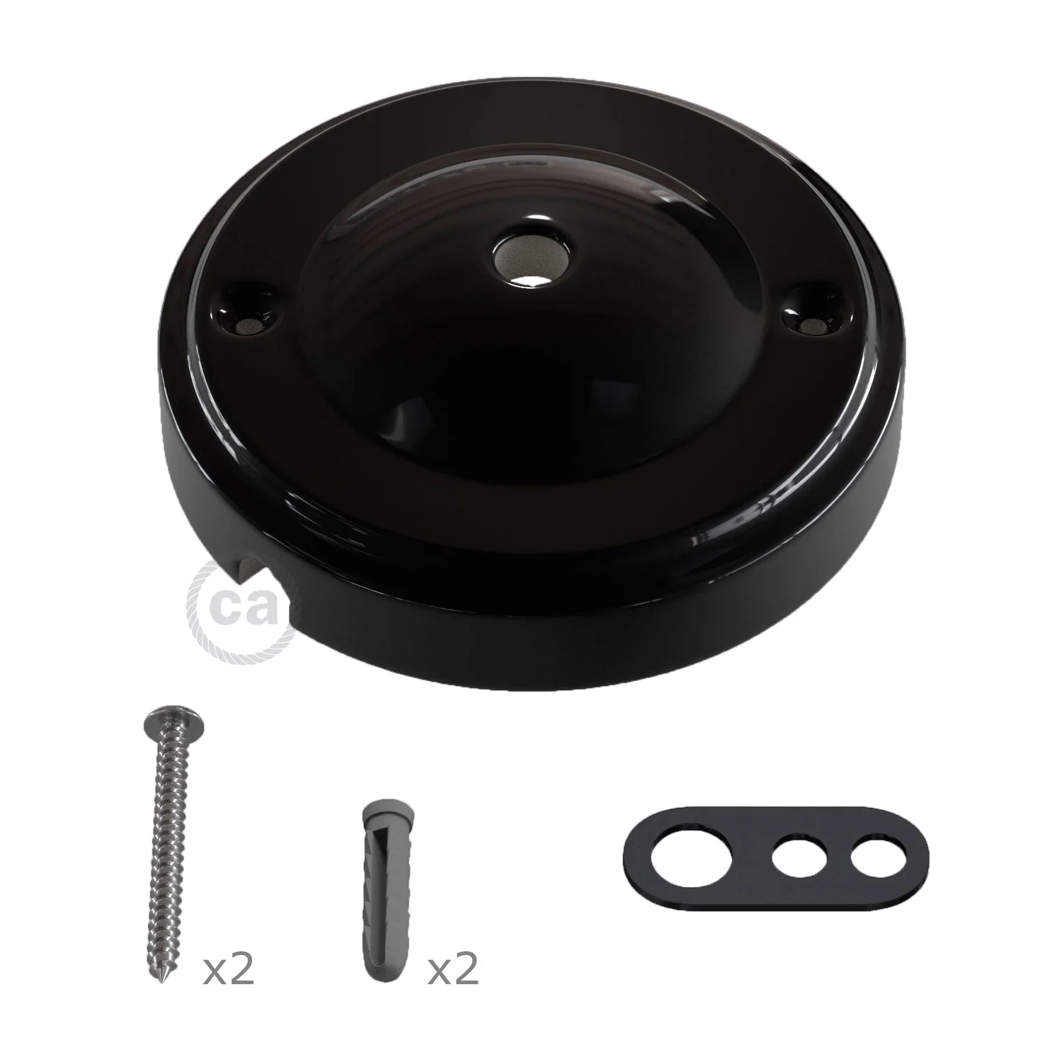 Minimal-Baldachin-Set aus Porzellan – Schwarz - Image 3