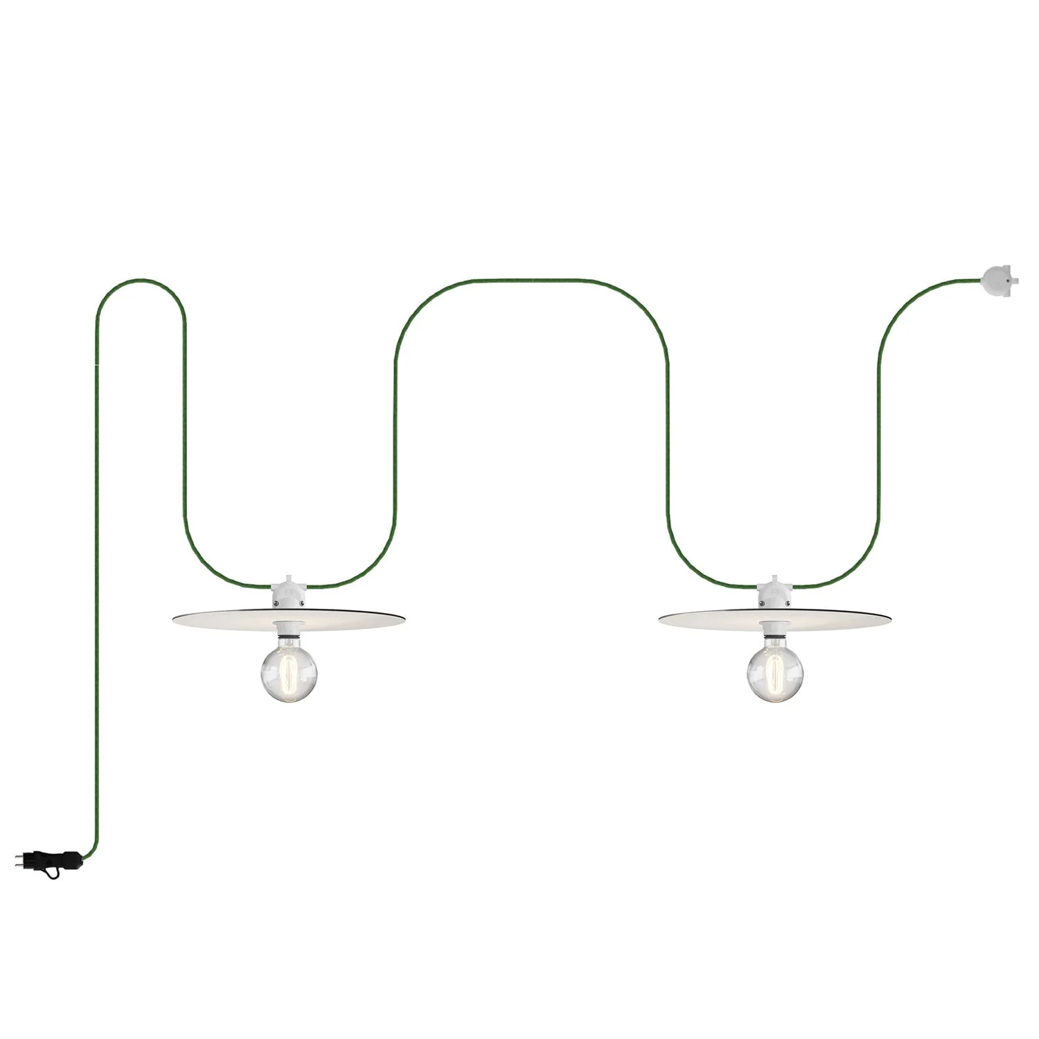 Modulair Lichterkette Outdoor IP65 tragbar mit 2 Schirmen – Weiß