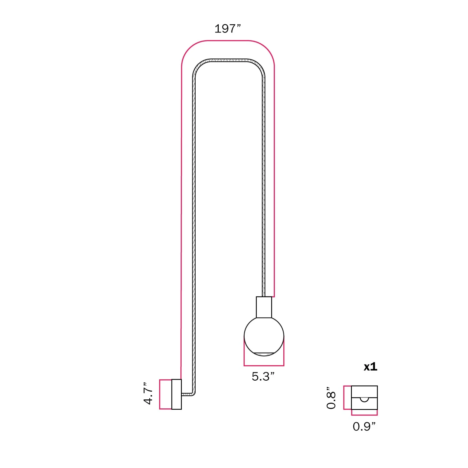 Modulair Outdoor Hängeleuchte für den Außenbereich mit bruchsicherem Unbreak-a-Ball-Lampenschirm – Weiß - Image 6