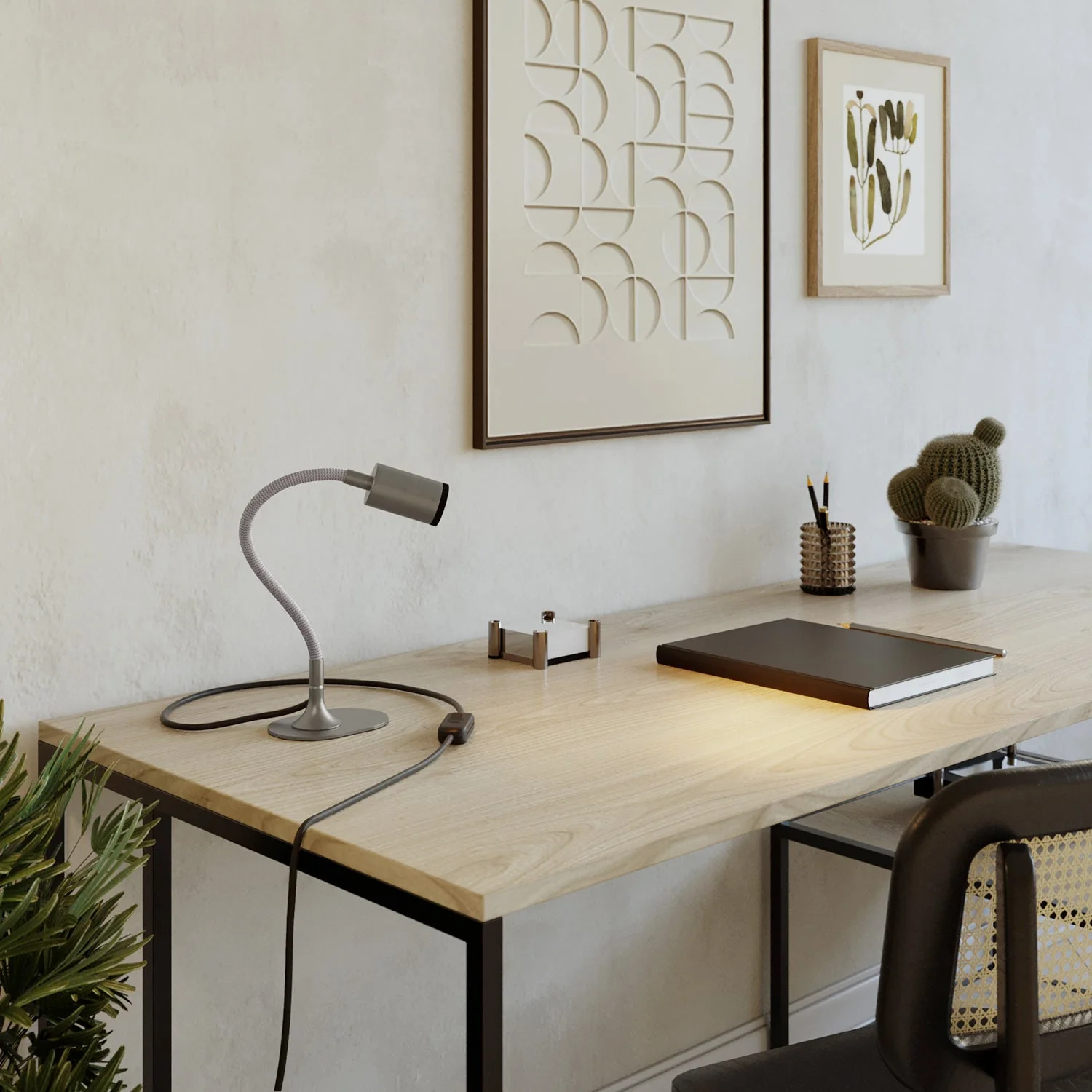 Ovaler Metallfuß für MAG-Y Tischlampe – Satin-Titan - Image 2