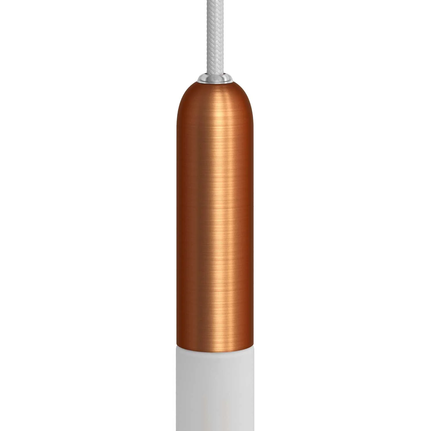 P-Light, E14-Lampenfassungsset aus Metall mit versteckter Zugentlastung - Satin-Kupfer