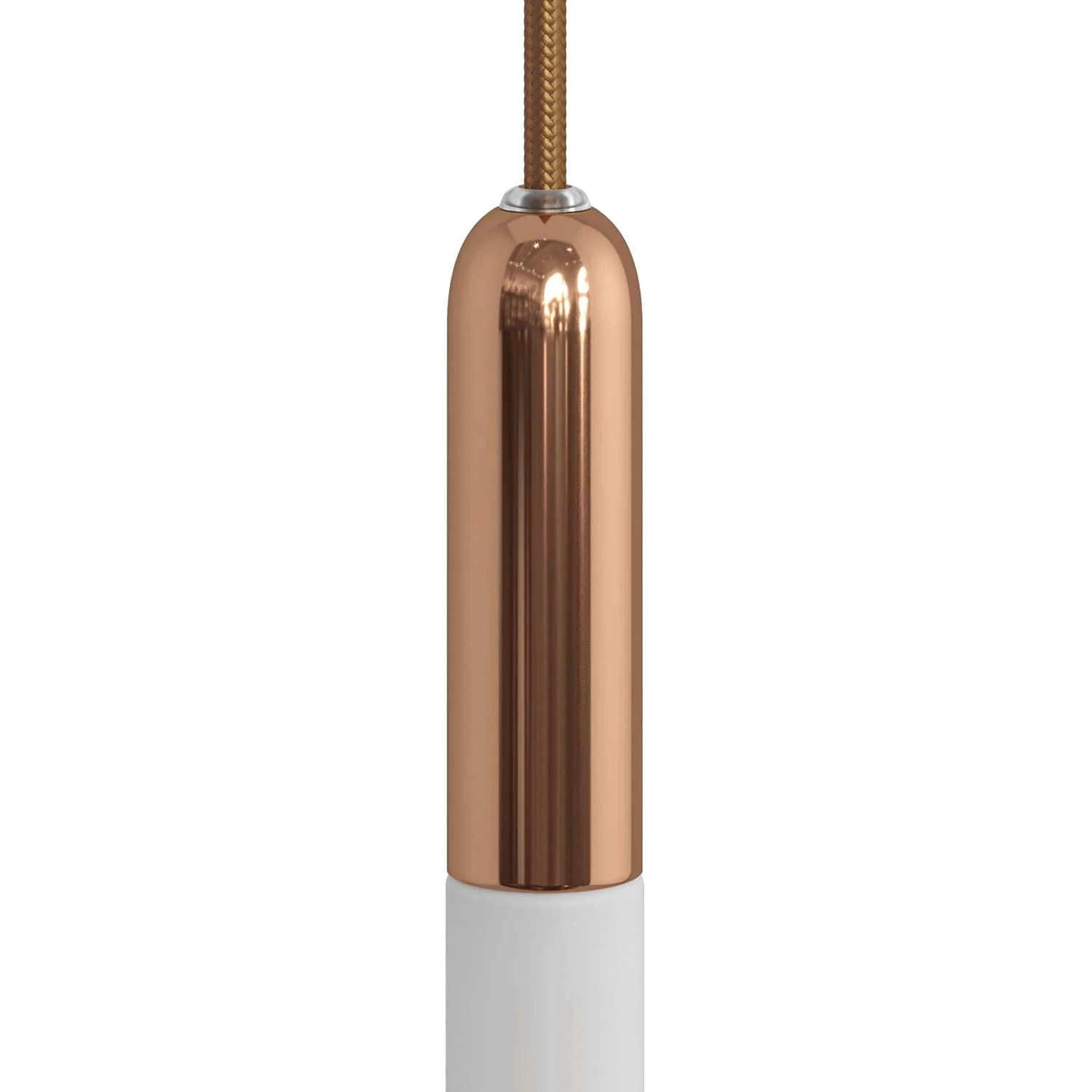 P-Light, UL E12 Metallfassungs-Kit mit verdeckter Zugentlastung – Kupfer