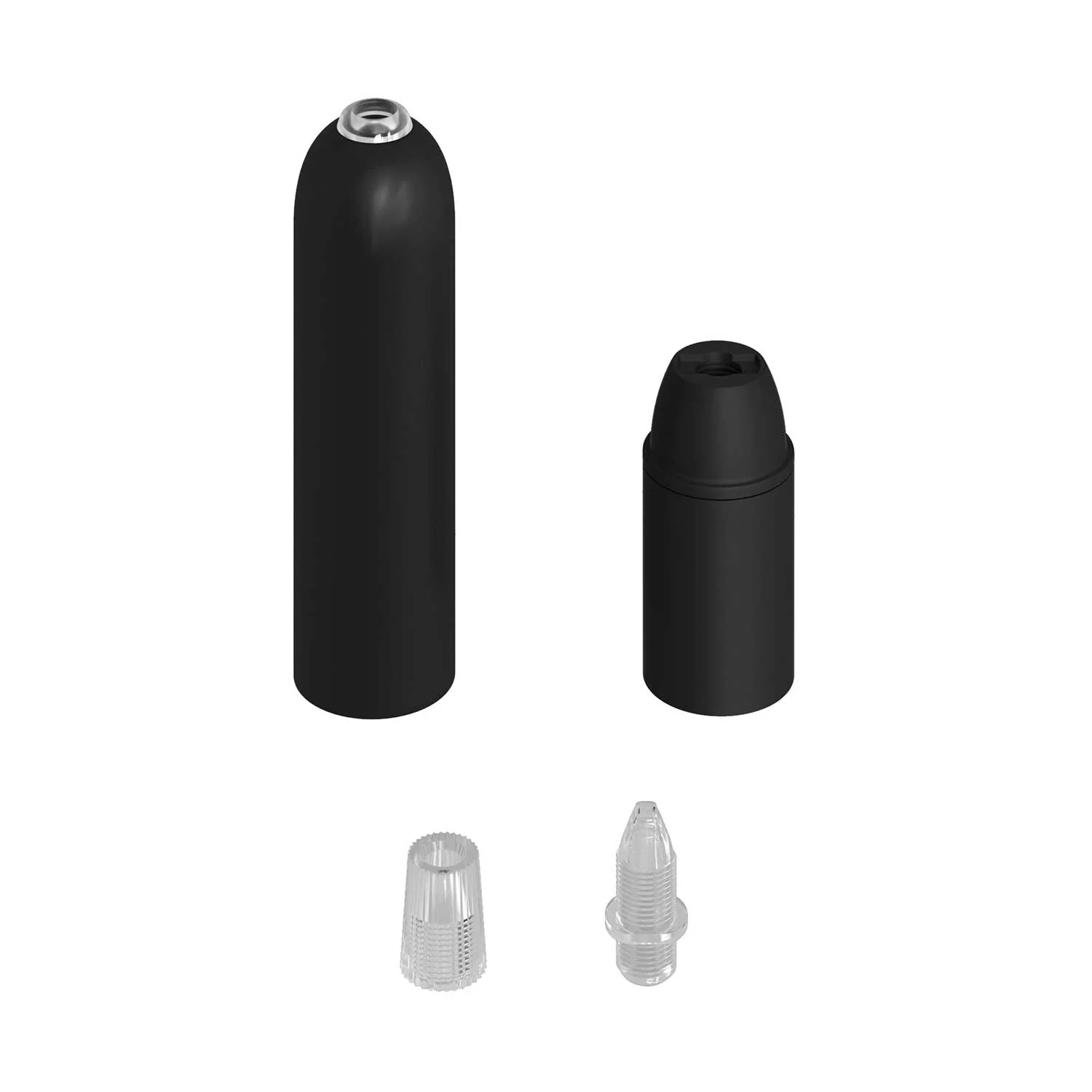 P-Light, UL E12 Metallfassungs-Kit mit versteckter Zugentlastung – Schwarz - Image 2