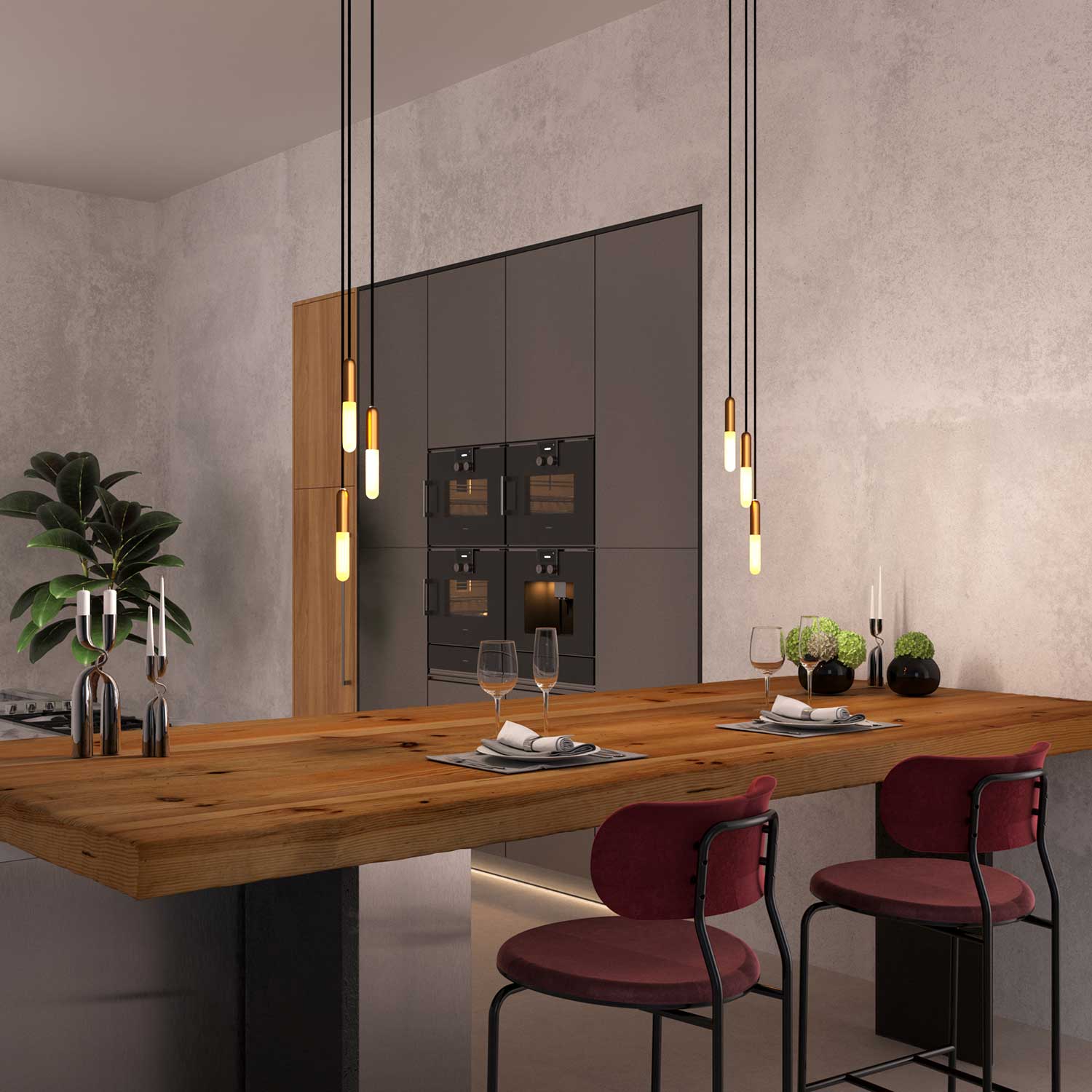 P-Light, UL E12 Metallfassungs-Set mit verstecktem Kabelklemmstück – Gebürstete Bronze - Image 3